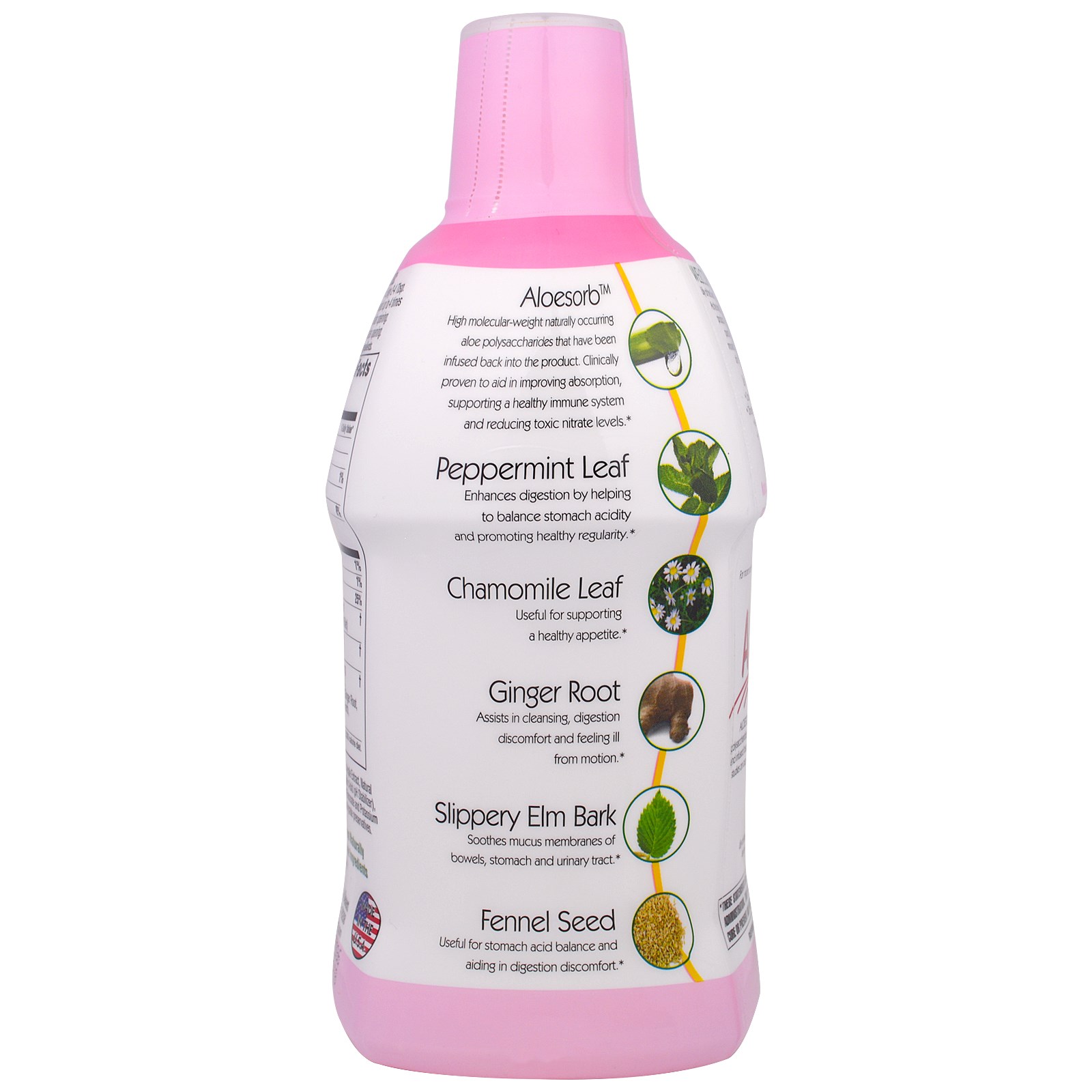 Lily of the Desert, Aloe Herbal, Stomach Formula, Mint, 32 fl oz (960 ml) - Imagem 3
