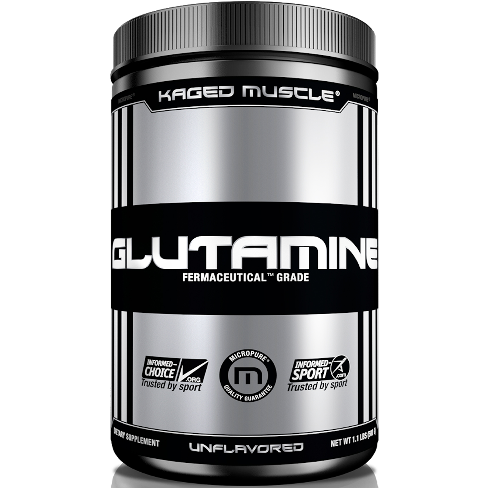 Kaged Muscle, Glutamina, Sem Sabor, 1,1 lbs (500 g)