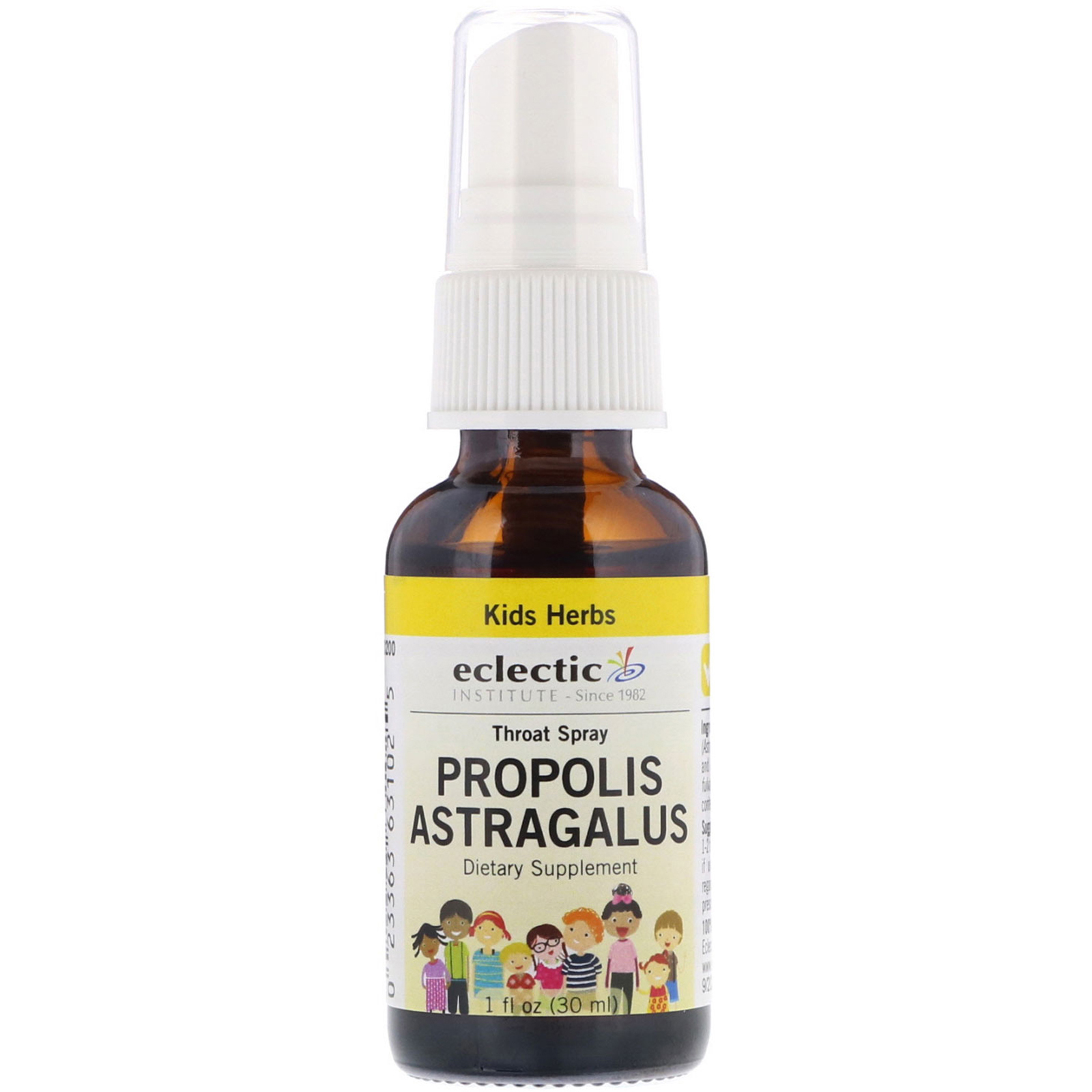 Eclectic Institute, Crianças, Própolis com Astragalus, Spray Para Garganta, 1 fl oz (30 ml)