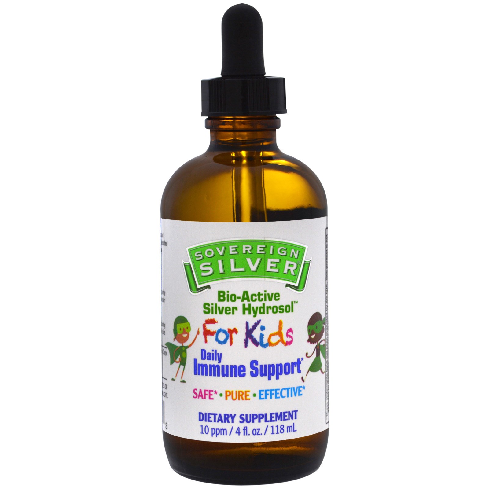 Sovereign Silver, Bio-Active Silver Hydrosol, For Kids, Daily Immune Support Drops, 10PPM, 4 fl oz (118 ml) - Imagem 3