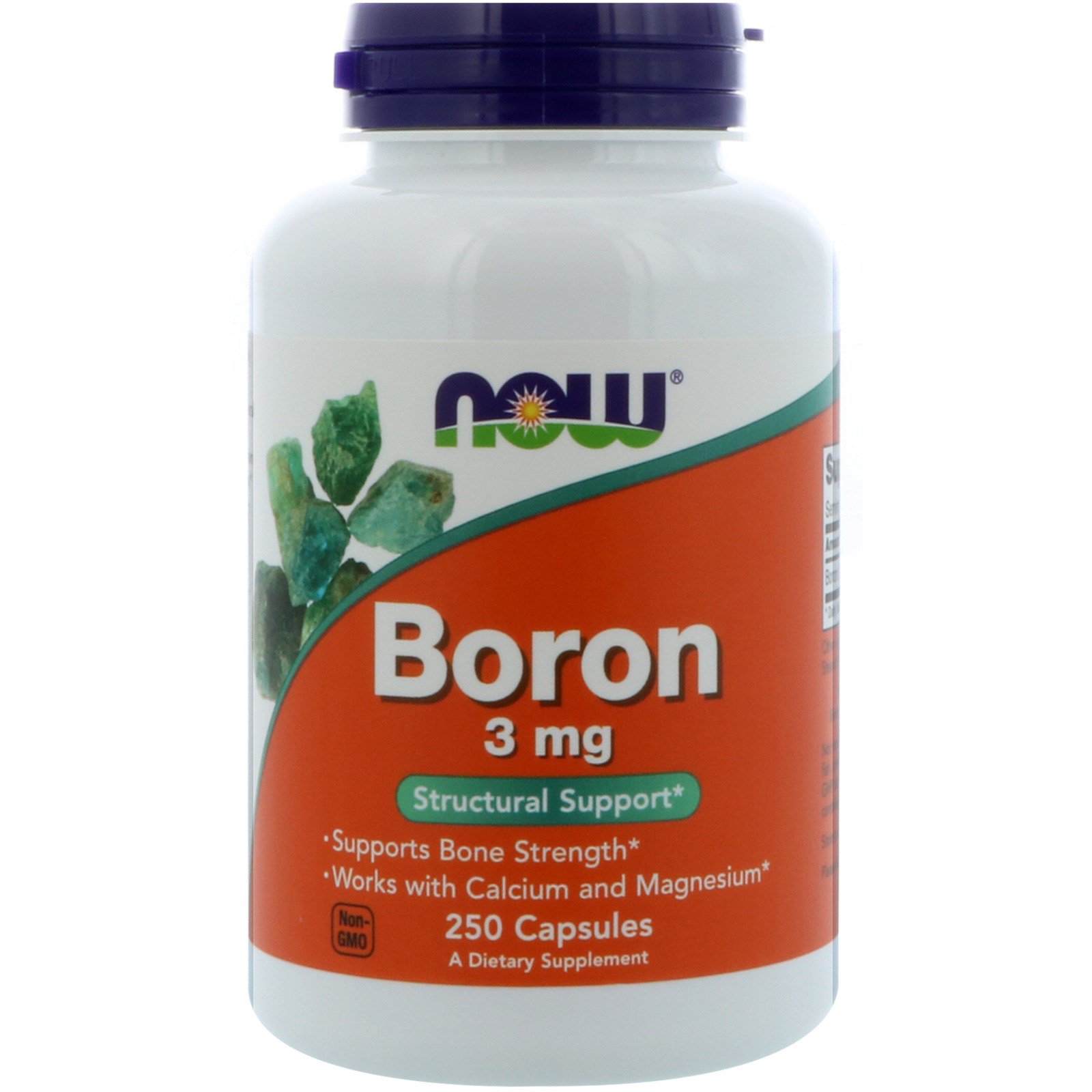 Now Foods, Boro, 3 mg, 250 Cápsulas