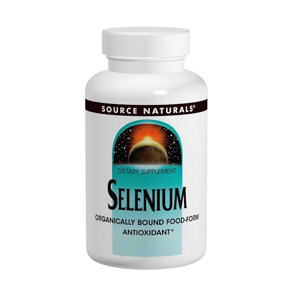 Source Naturals, Selênio, 200 mcg, 120 tabletes
