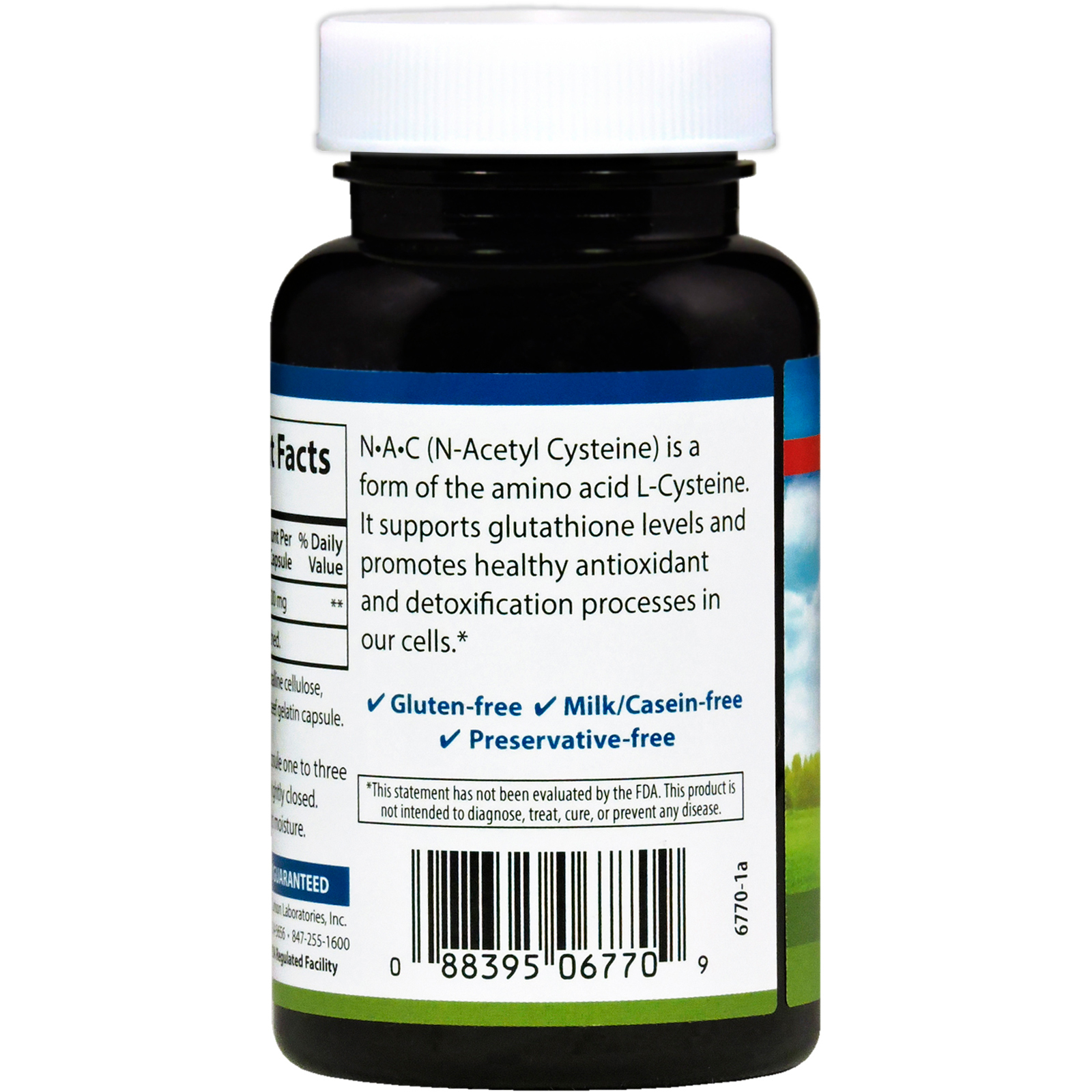 Carlson Labs, N·A·C, 500 mg, 60 Cápsulas - Imagem 3