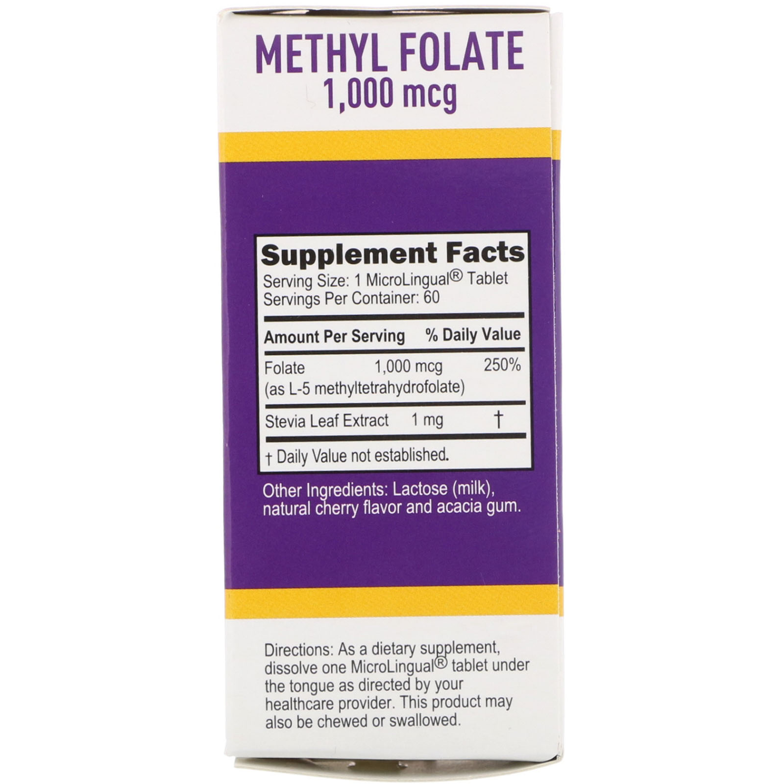 Superior Source, Folato de Metila, 1.000 mcg, 60 Comprimidos - Imagem 2