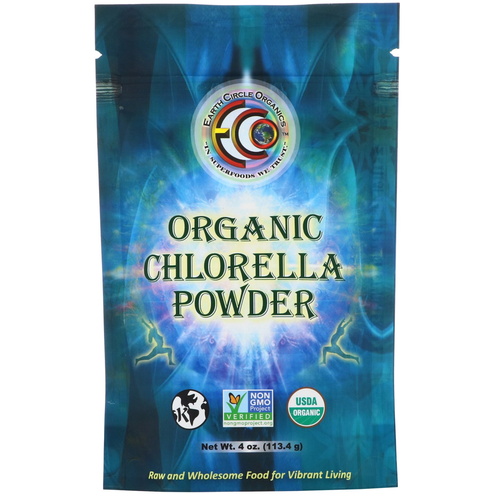 Earth Circle Organics, Chlorella Orgânica em Pó, 113,4 g (4 oz)