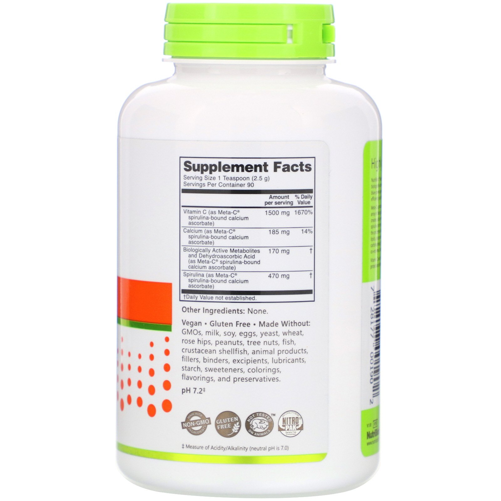 NutriBiotic, Immunity, Meta-C Powder, 8 oz (227 g) - Imagem 2