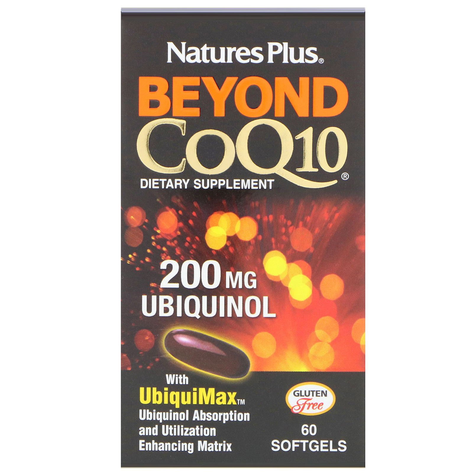 Nature's Plus, Beyond CoQ10, Ubiquinol, 200 mg, 60 Cápsulas Softgel