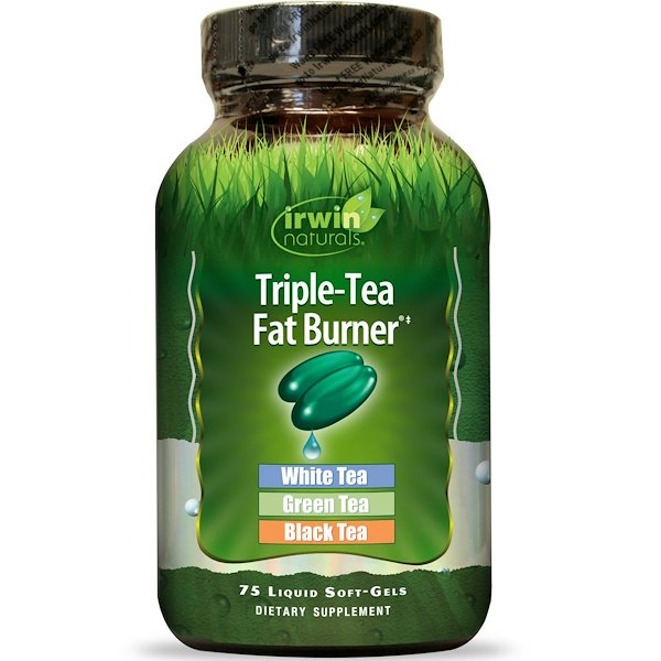 Irwin Naturals, Queimador de Gorduras Chá-Triplo, 75 Cápsulas Gelatinosas Líquidas