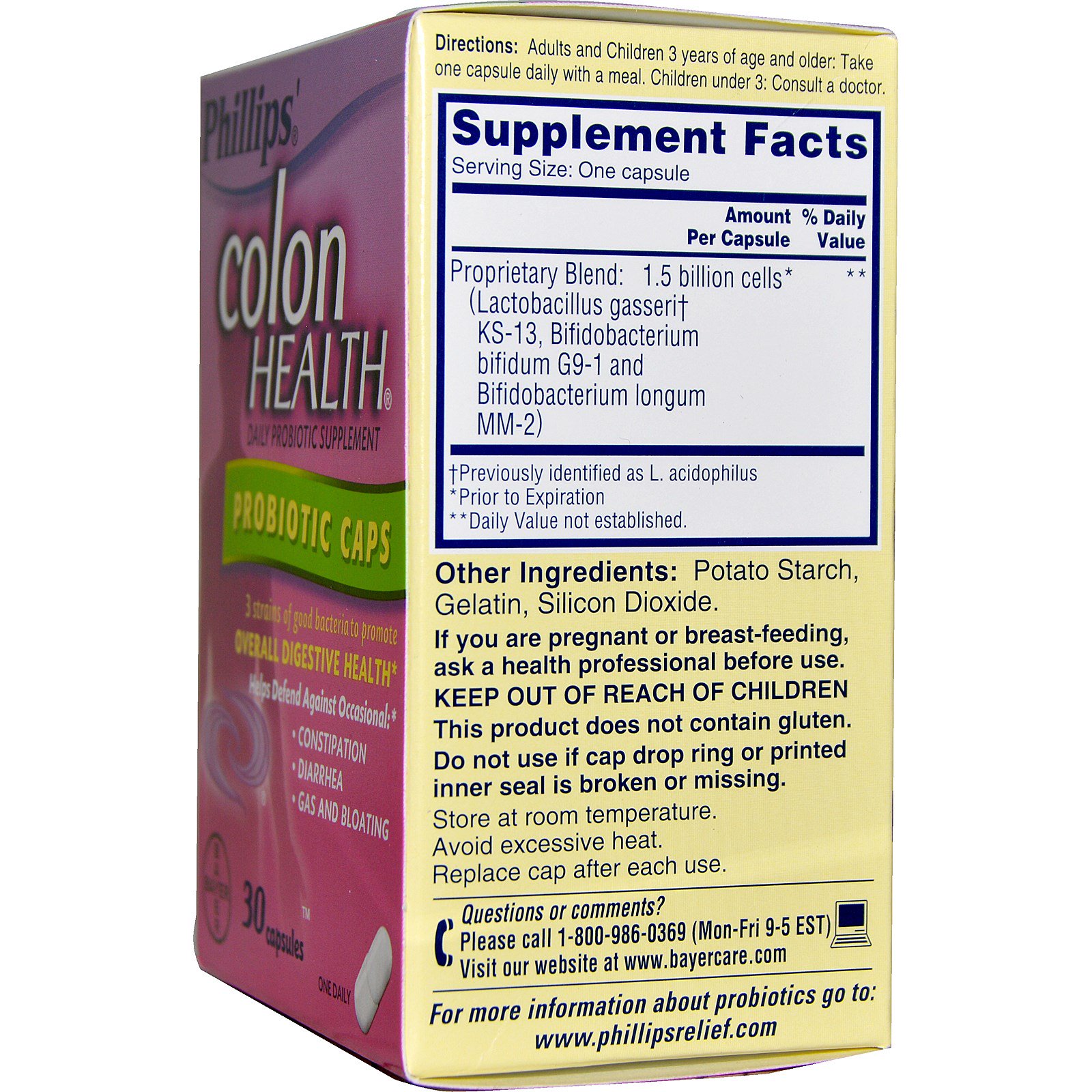 Phillip's, Colon Health Daily Probiotic Supplement, 30 Capsules - Imagem 2