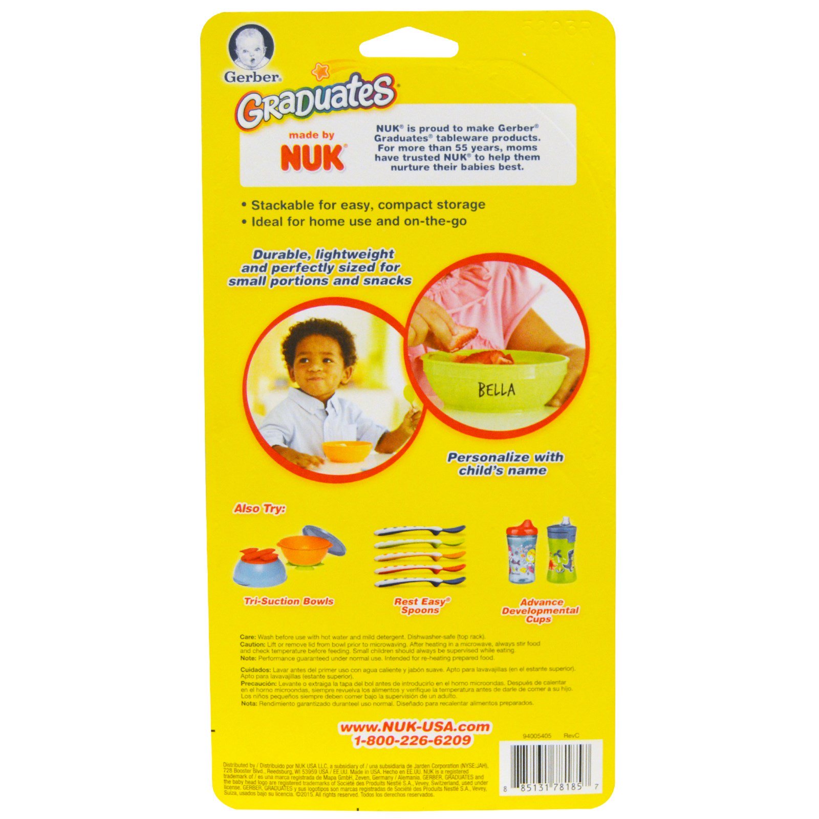NUK, Gerber Graduates Bunch-a-Bowls, 4 Tigelas com Tampa - Imagem 3