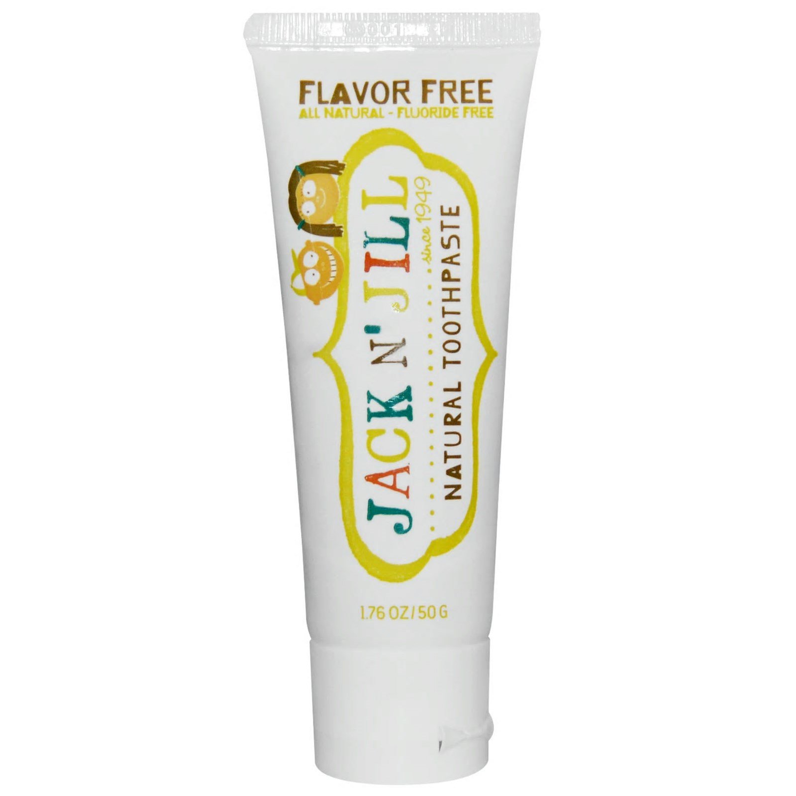 Jack n' Jill, Creme Dental Natural, Sem Sabor, 50 g (1,76 oz)