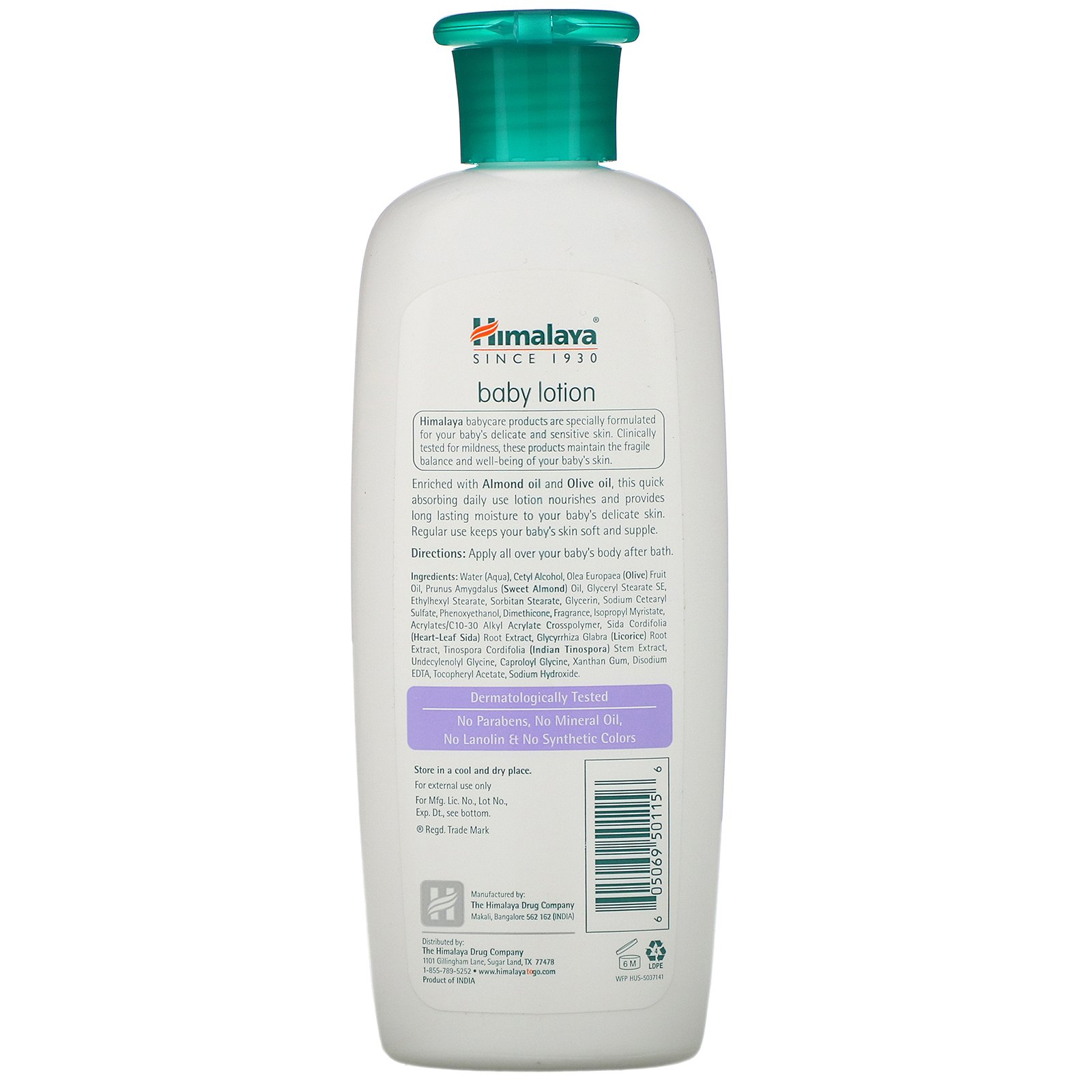 Himalaya, Loção para Bebês, Óleos de Amêndoa & Oliva, 200 ml - Imagem 2