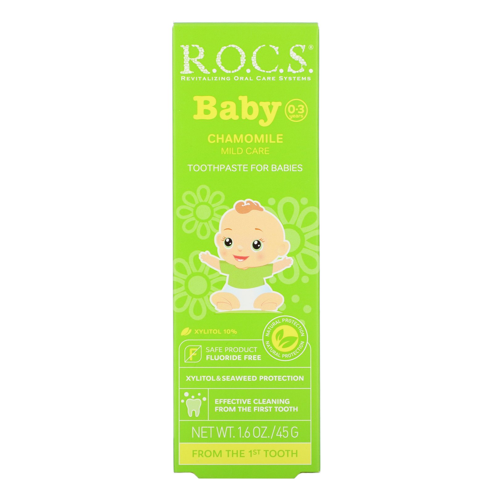 R.O.C.S. , Baby, Chamomile Toothpaste, 0-3 Years, 1.6 oz (45 g) - Imagem 2