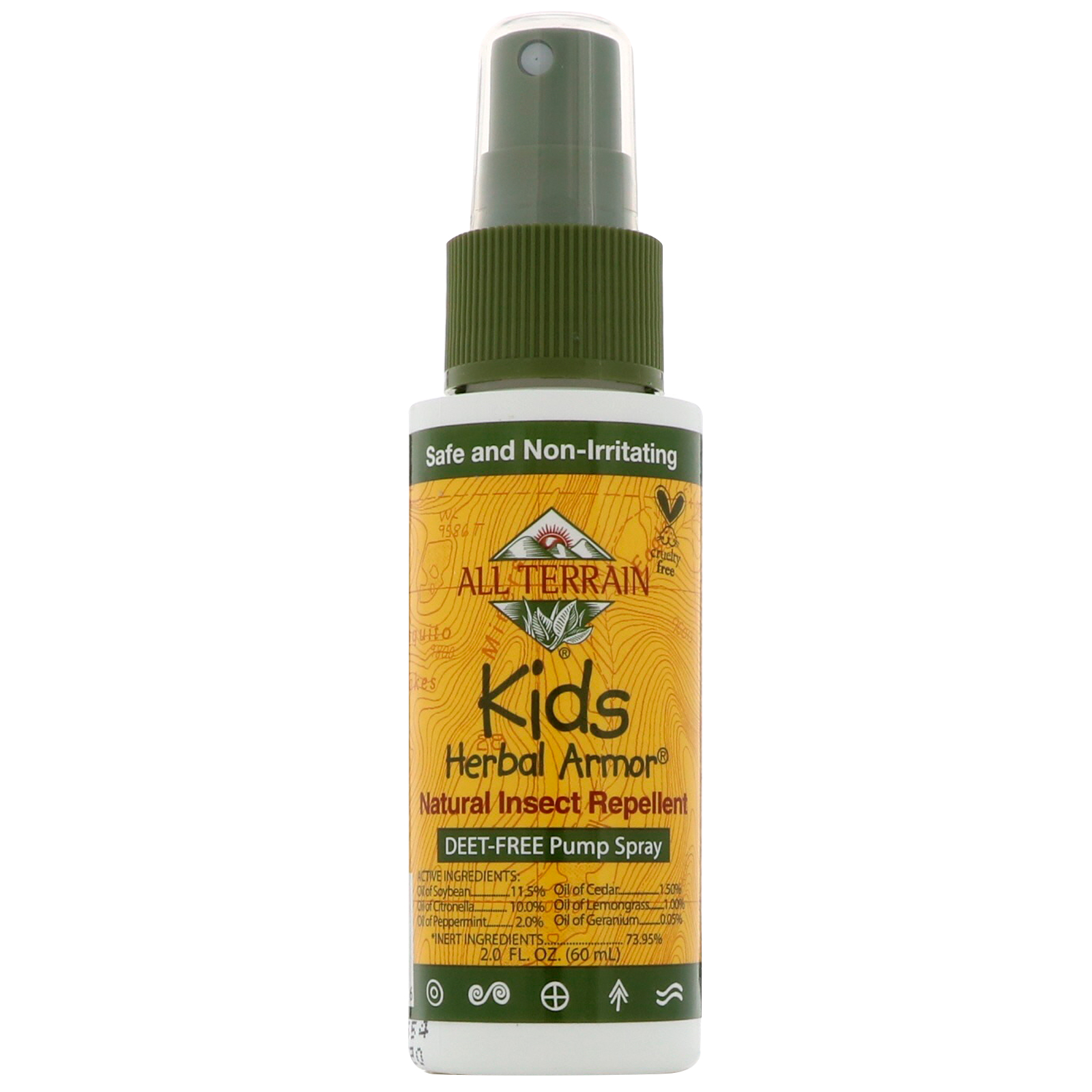 All Terrain, Kids Herbal Armor, Repelente de Insetos Natural, 2,0 fl oz (60 ml)