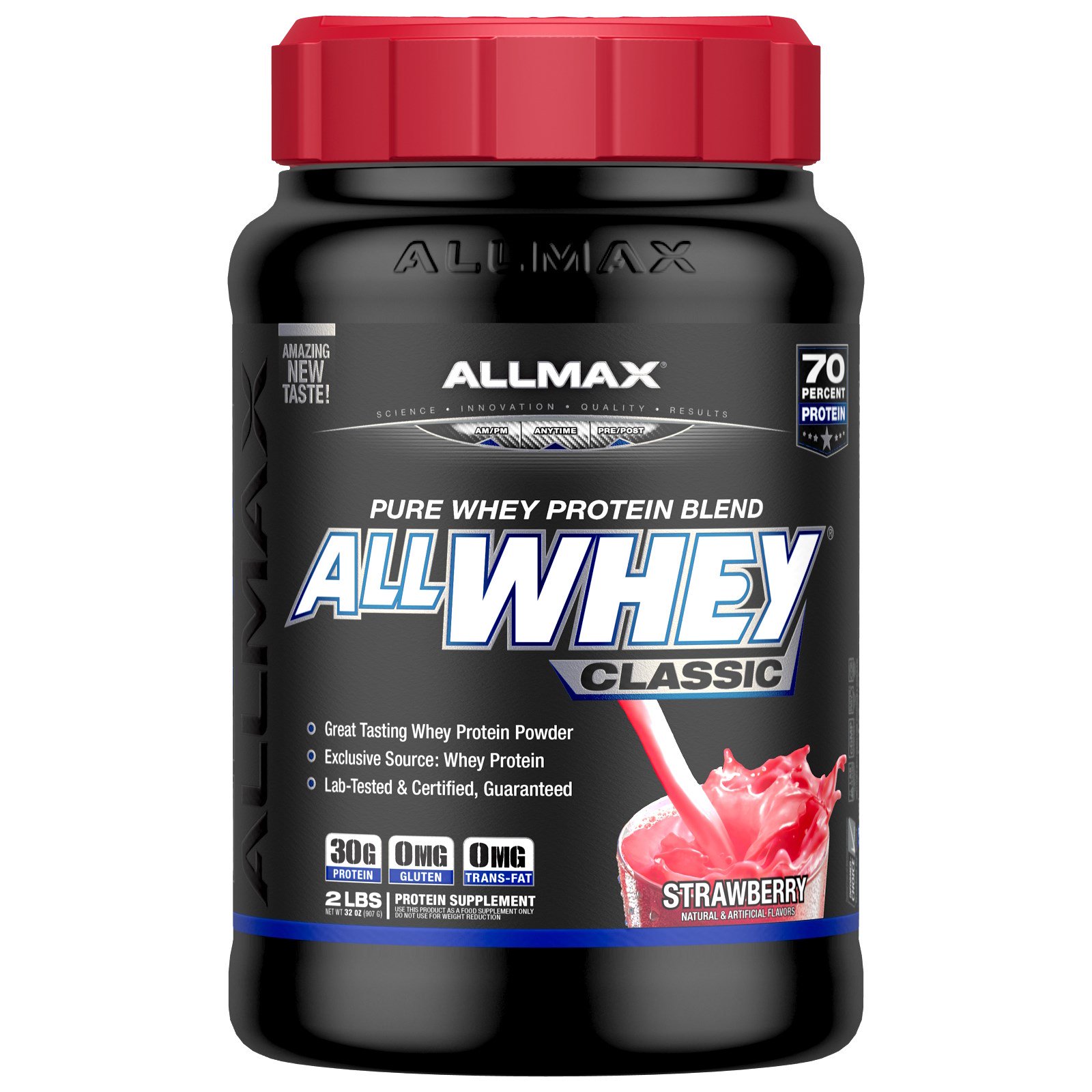 ALLMAX Nutrition, AllWhey Classic, 100% Whey Protein, Morango, 2 lbs (907 g)