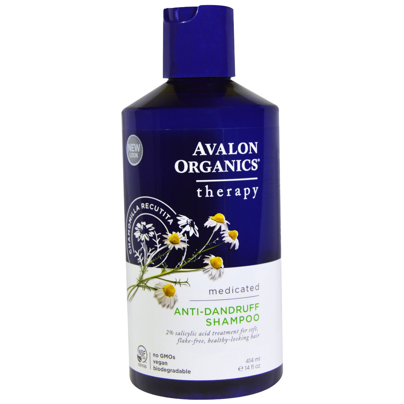 Avalon Organics, Shampoo Anticaspa, Chamomilla Recutita, 14 fl oz (414 ml)