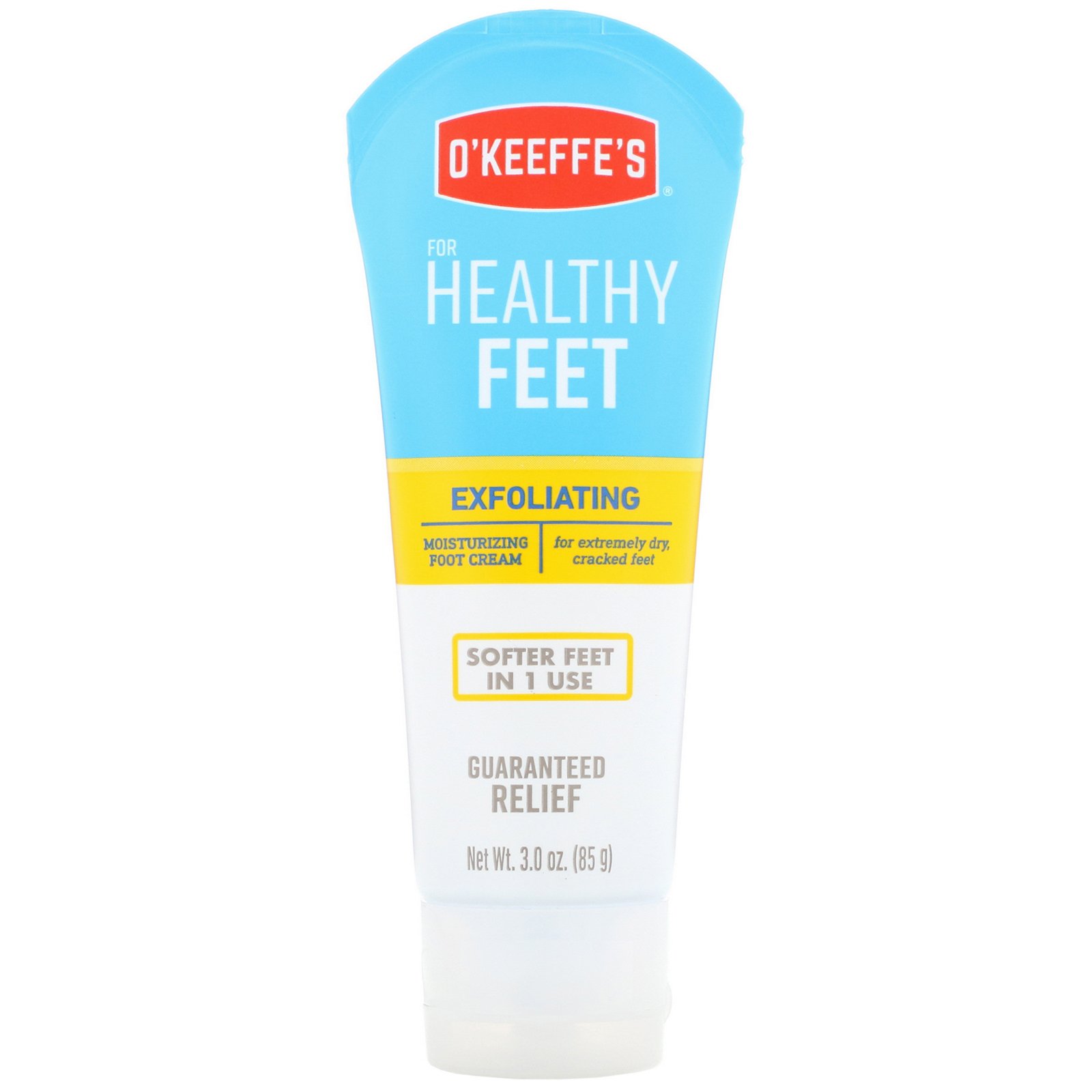 O'Keeffe's, Creme Esfoliante Hidratante para os Pés, para Pés Extremamente Secos ou Rachados, 85 g (3 oz)