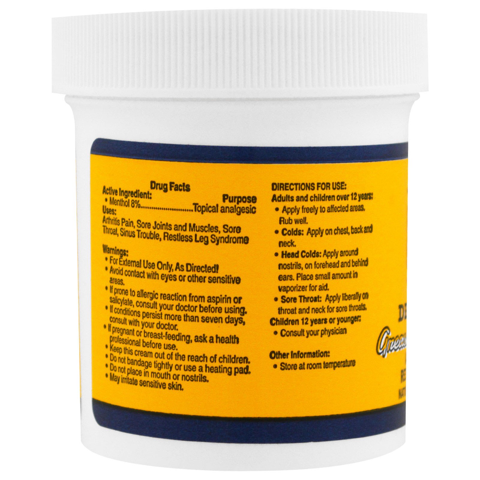 Amish Origins, Absorção Profunda, Creme para Alívio da Dor sem Gordura, 99,22 g (3,5 fl oz) - Imagem 3
