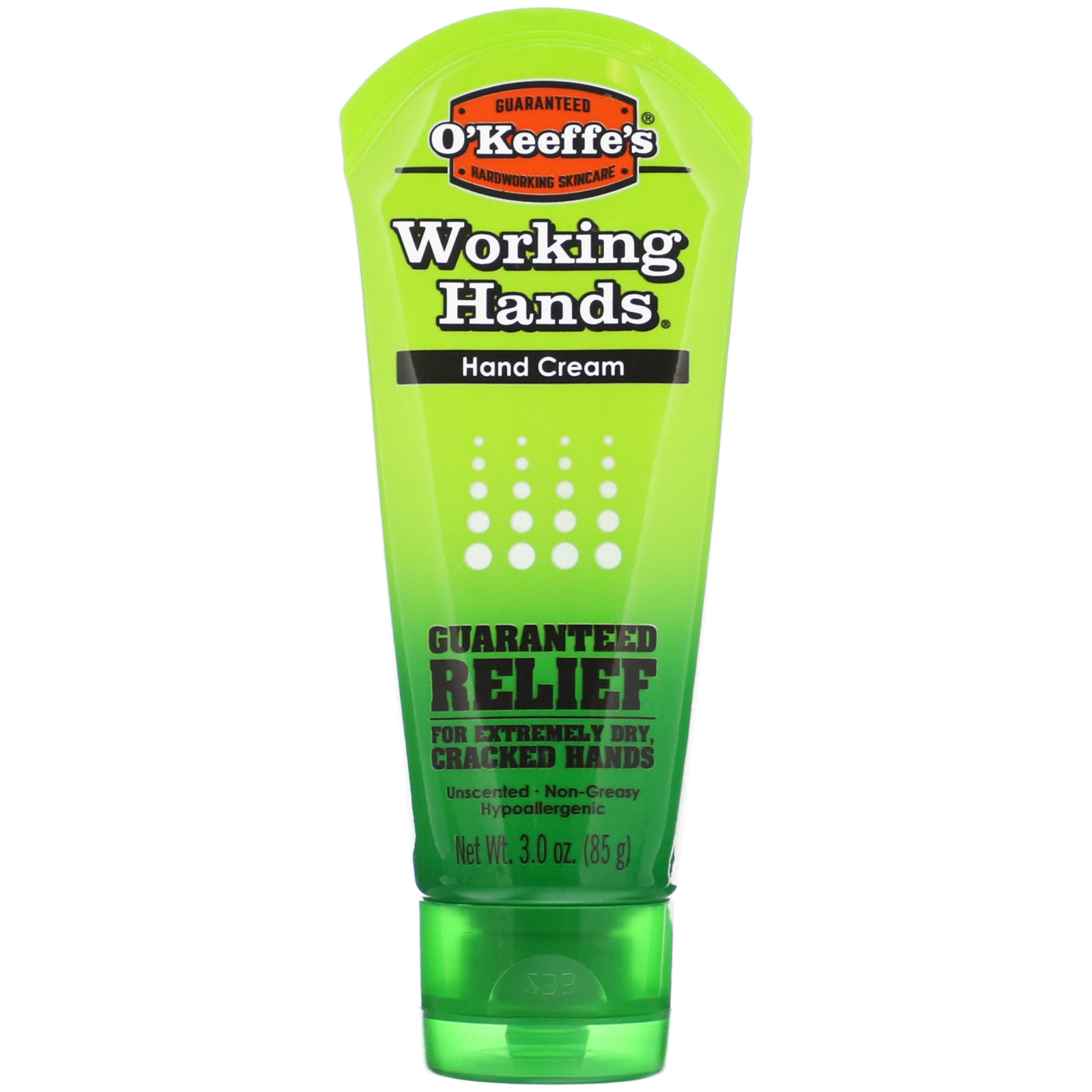 O'Keeffe's, Working Hands, Creme para as Mãos, Sem Perfume, 3 oz (85 g)
