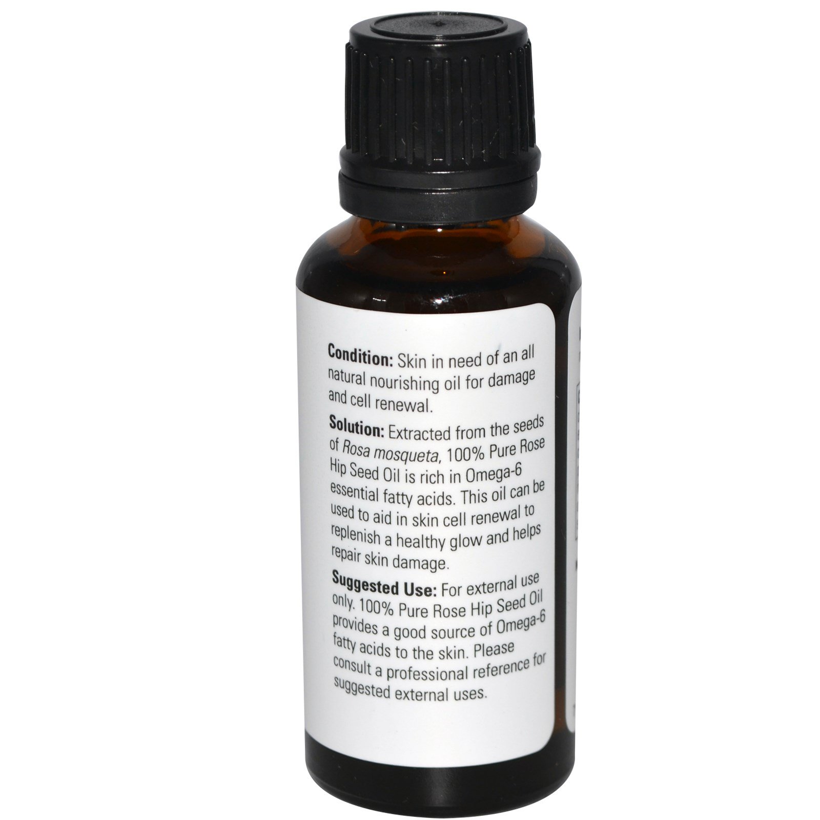 Now Foods, Soluções, Óleo de Semente de Roseira, 30 ml (1 onça fuilda) - Imagem 2