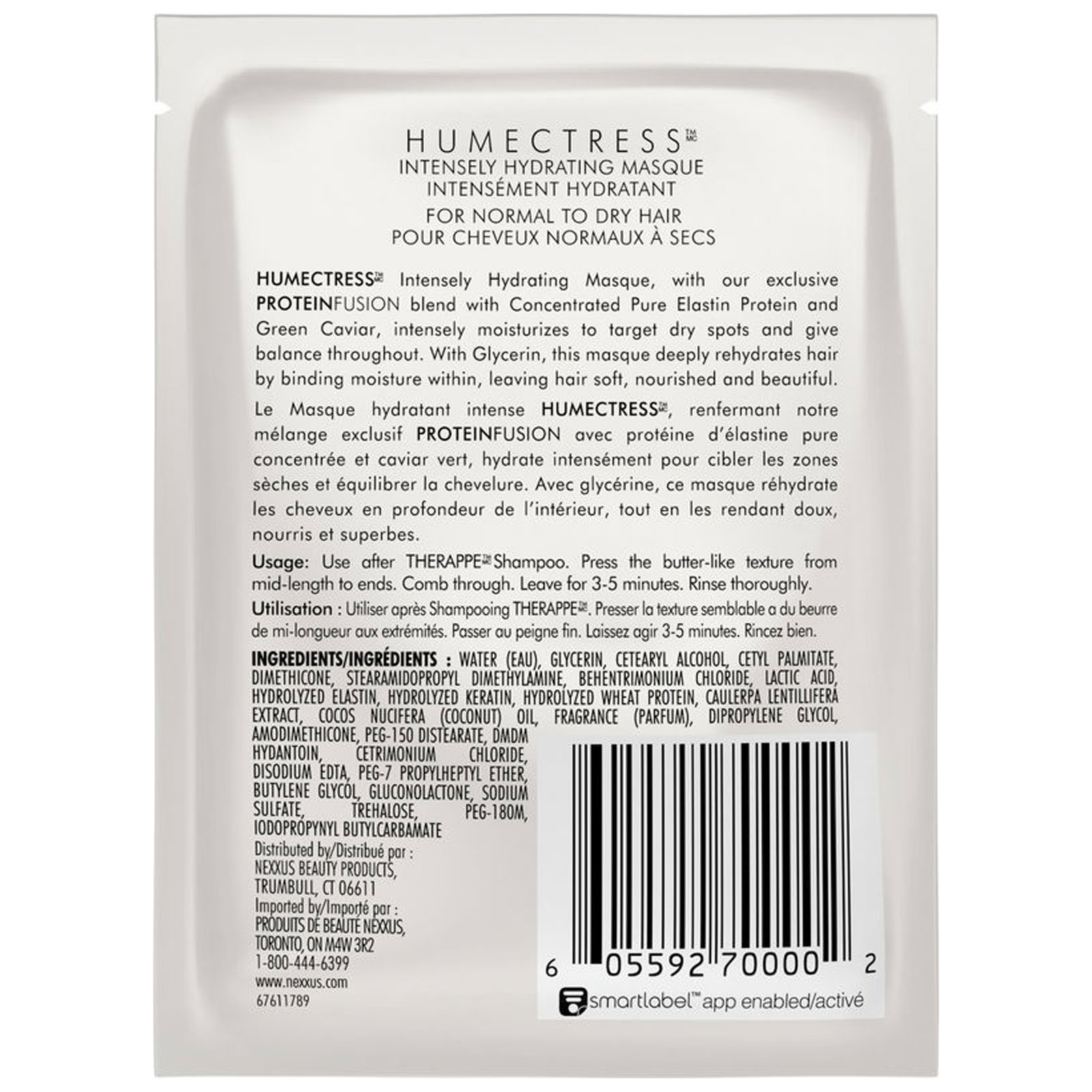 Nexxus, Máscara capilar de hidratação intensiva Humectress, Ultimate Moisture, 43 g - Imagem 2