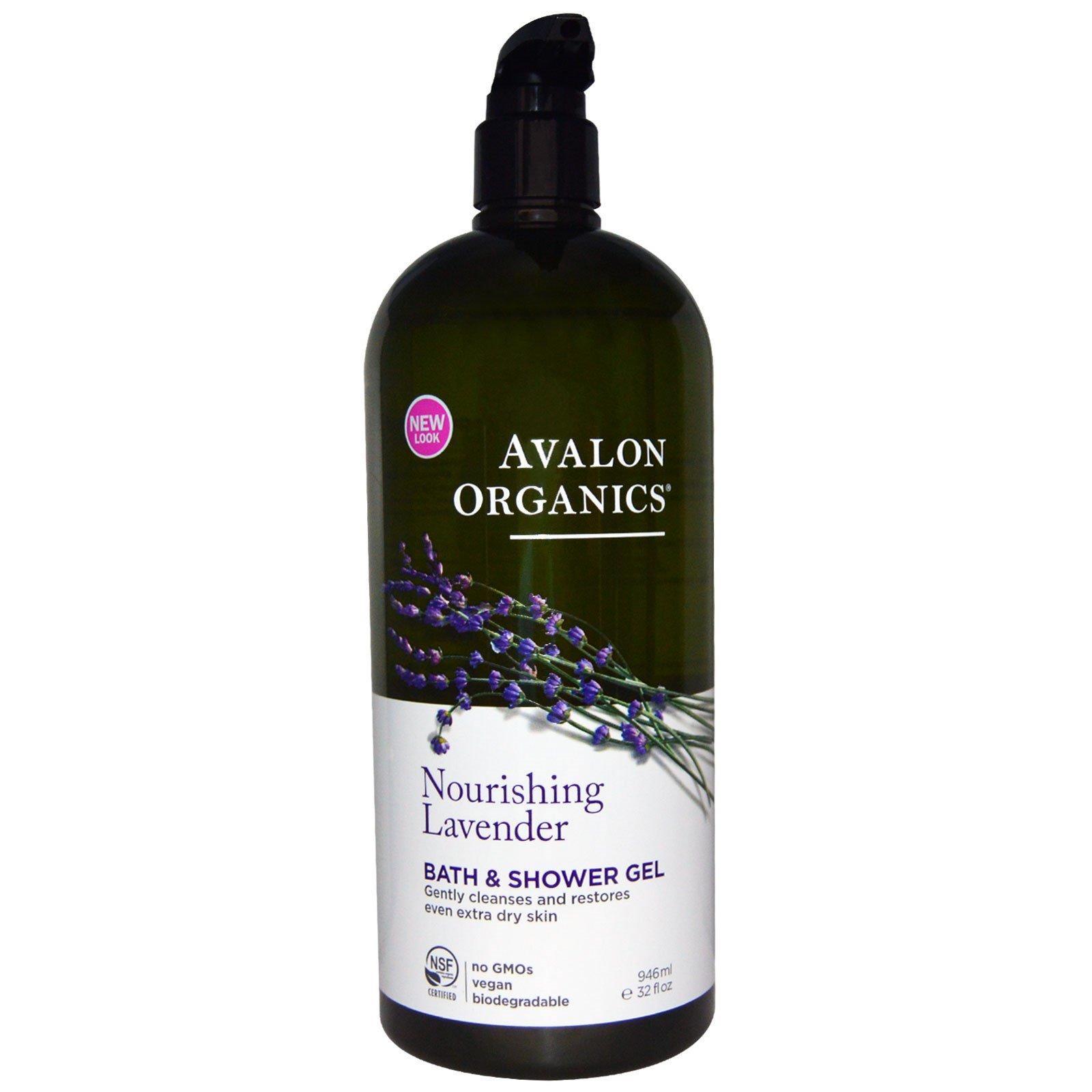 Avalon Organics, Gel para Banho e Chuveiro, Lavanda Nutritiva, 946 ml (32 fl oz)