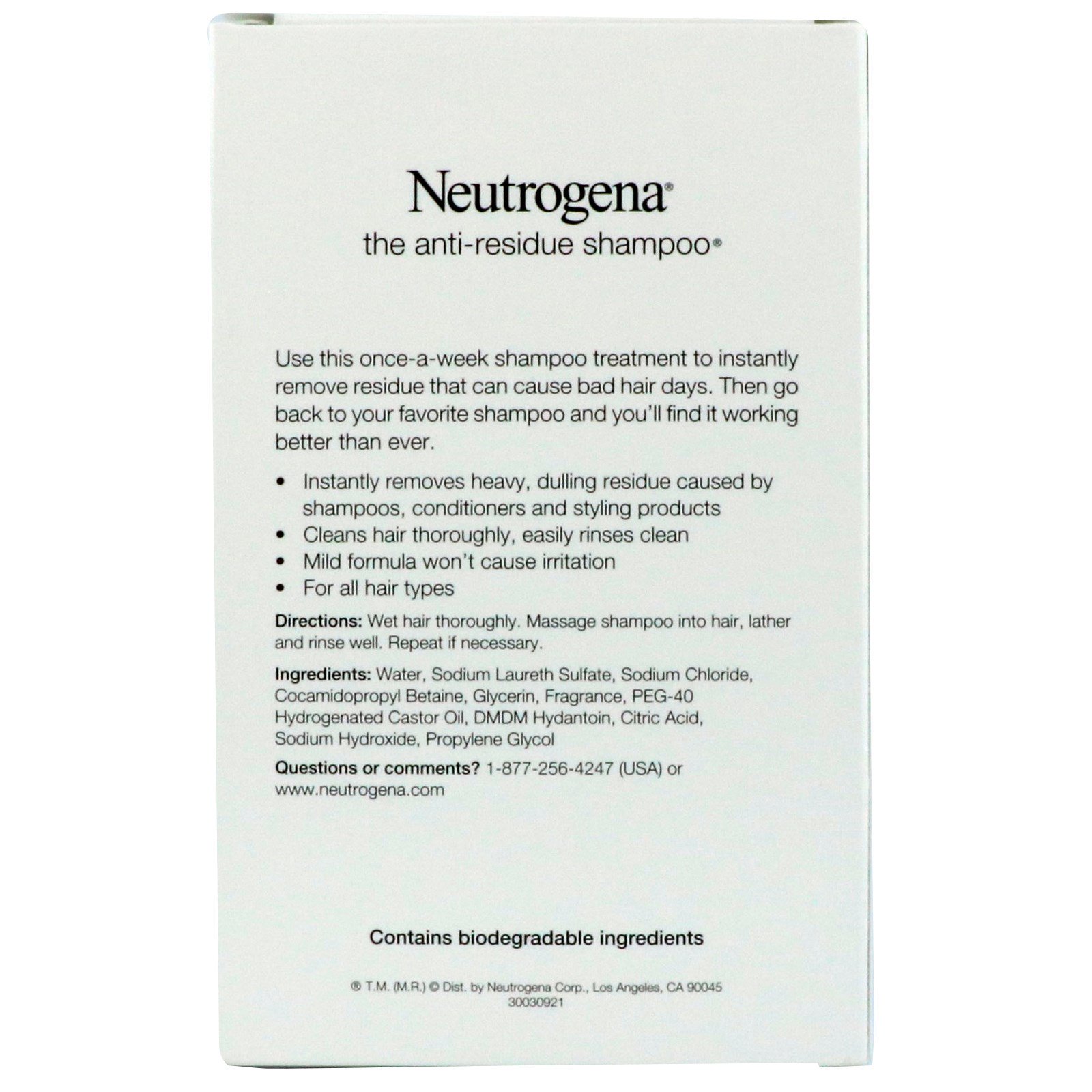Neutrogena, Shampoo Antirresíduos, Todos os Tipos de Cabelo, 175 ml (6 fl oz) - Imagem 3