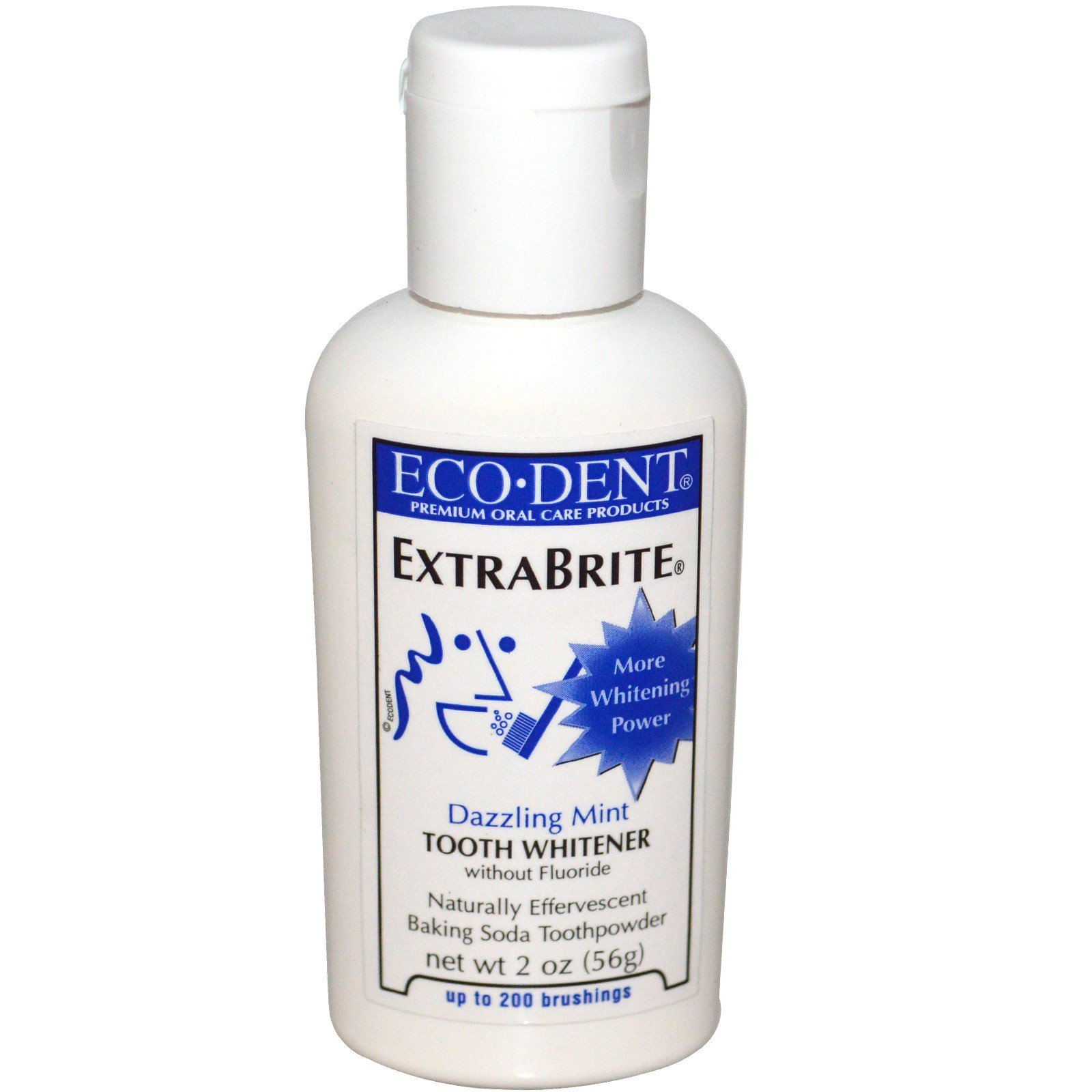 Eco-Dent, ExtraBrite, Clareador Dental, Sem Flúor, Menta Deslumbrante, 56 g (2 oz)