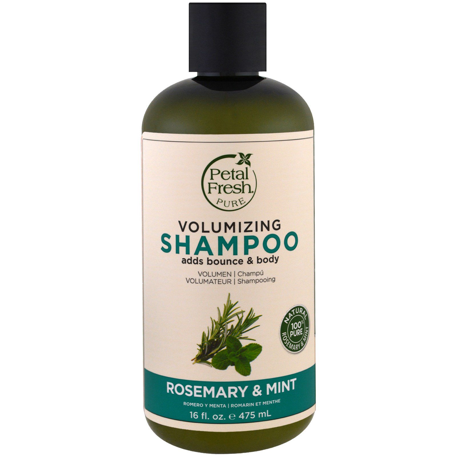 Petal Fresh, Shampoo Puro e Volumizador, Alecrim e Hortelã, 475 ml (16 fl oz)