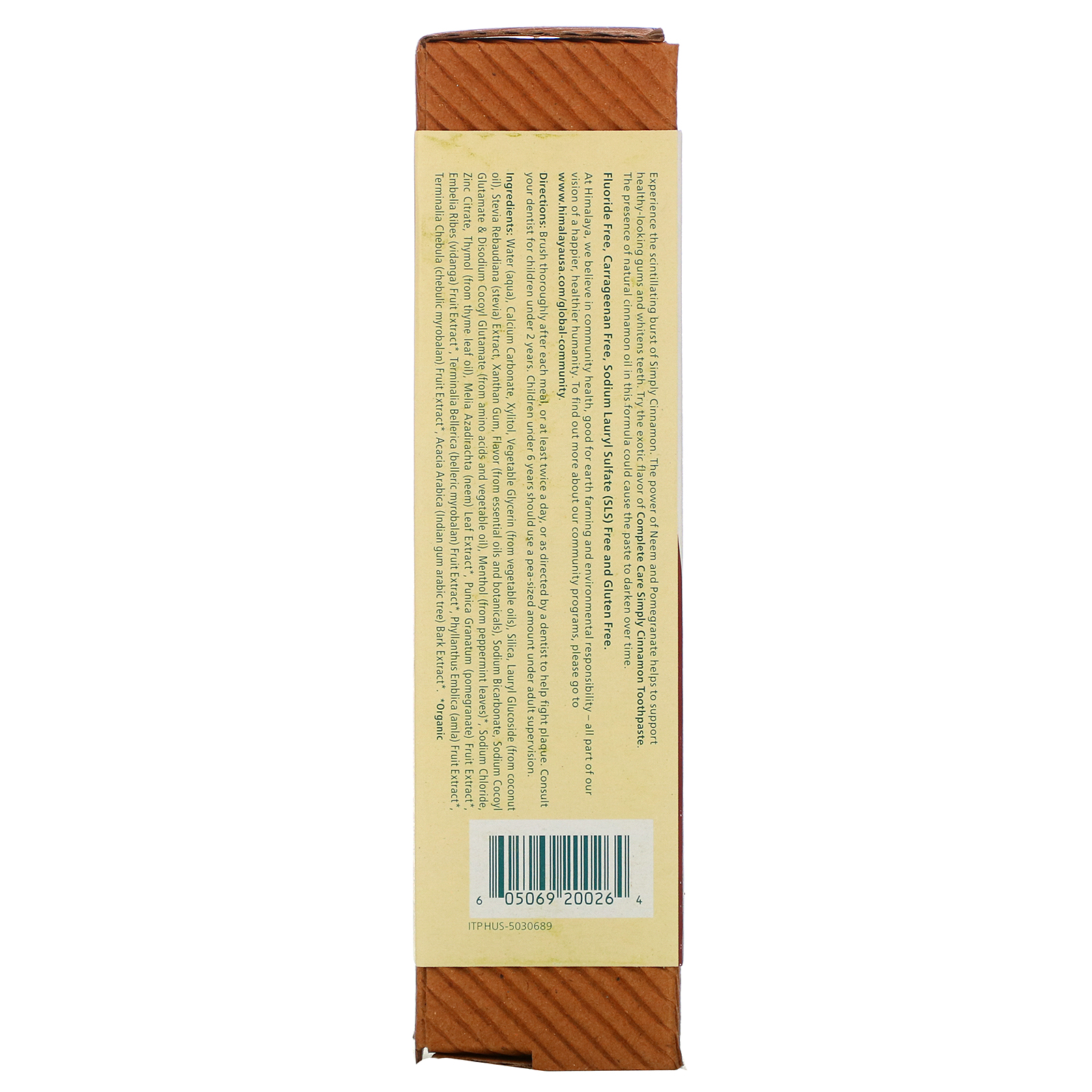 Himalaya, Creme Dental Complete Care, Simply Cinnamon, 5,29 oz. (150 g.) - Imagem 3