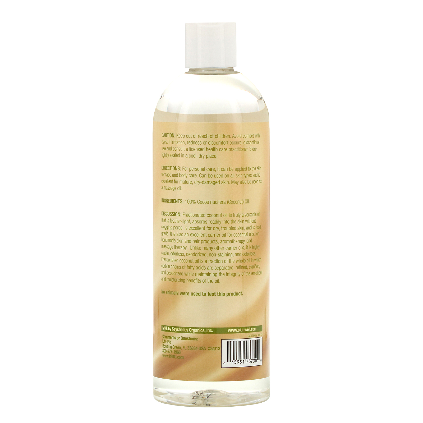 Life-flo, Skin Care, Óleo de côco fracionado, 16 fl oz (473 ml) - Imagem 2