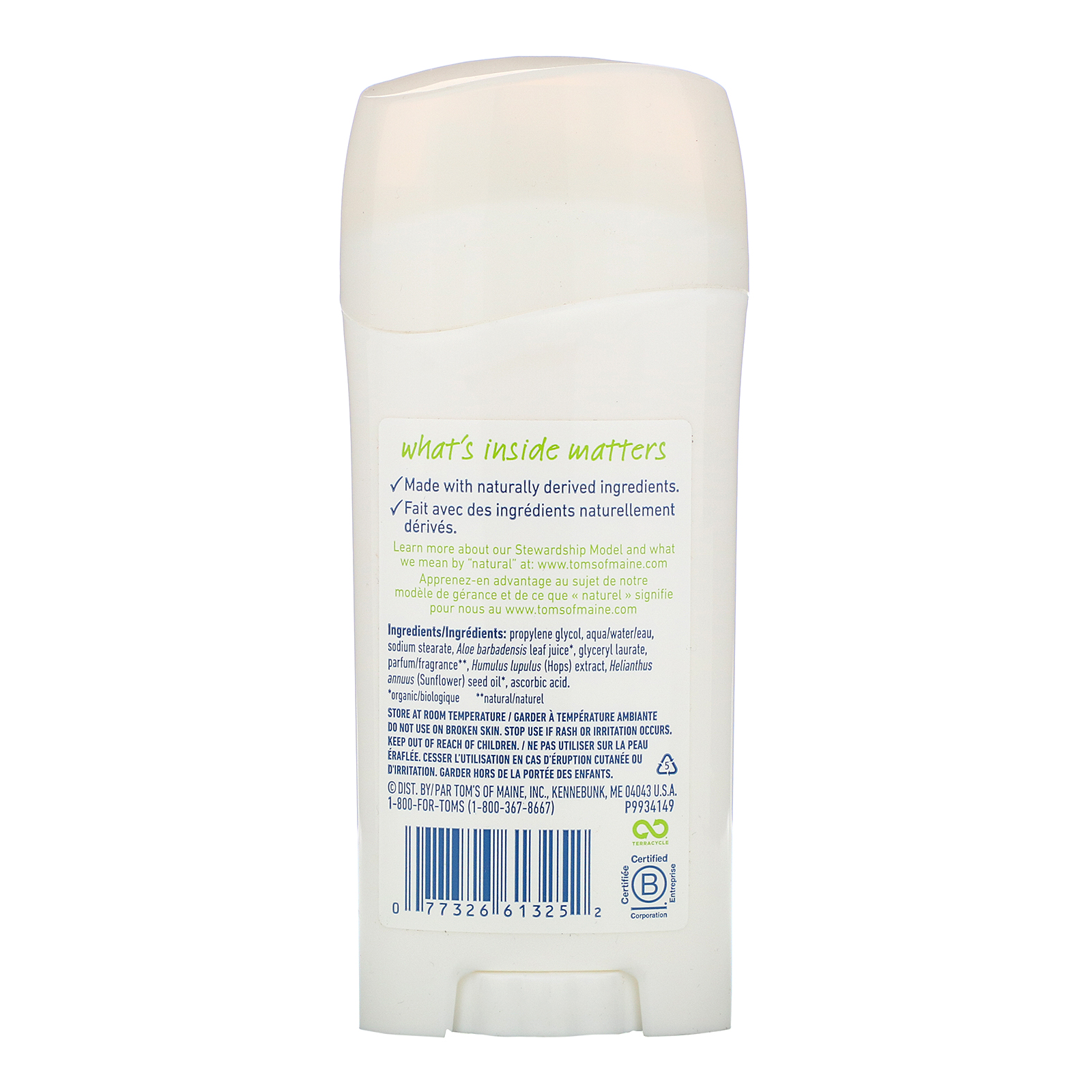 Tom's of Maine, Natural Long Lasting Deodorant, Refreshing Lemongrass, 2.25 oz (64 g) - Imagem 2