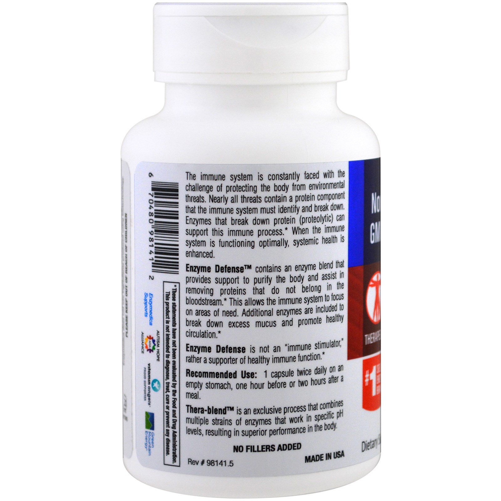 Enzymedica, Enzyme Defense (Anteriormente ViraStop), 60 Cápsulas - Imagem 3