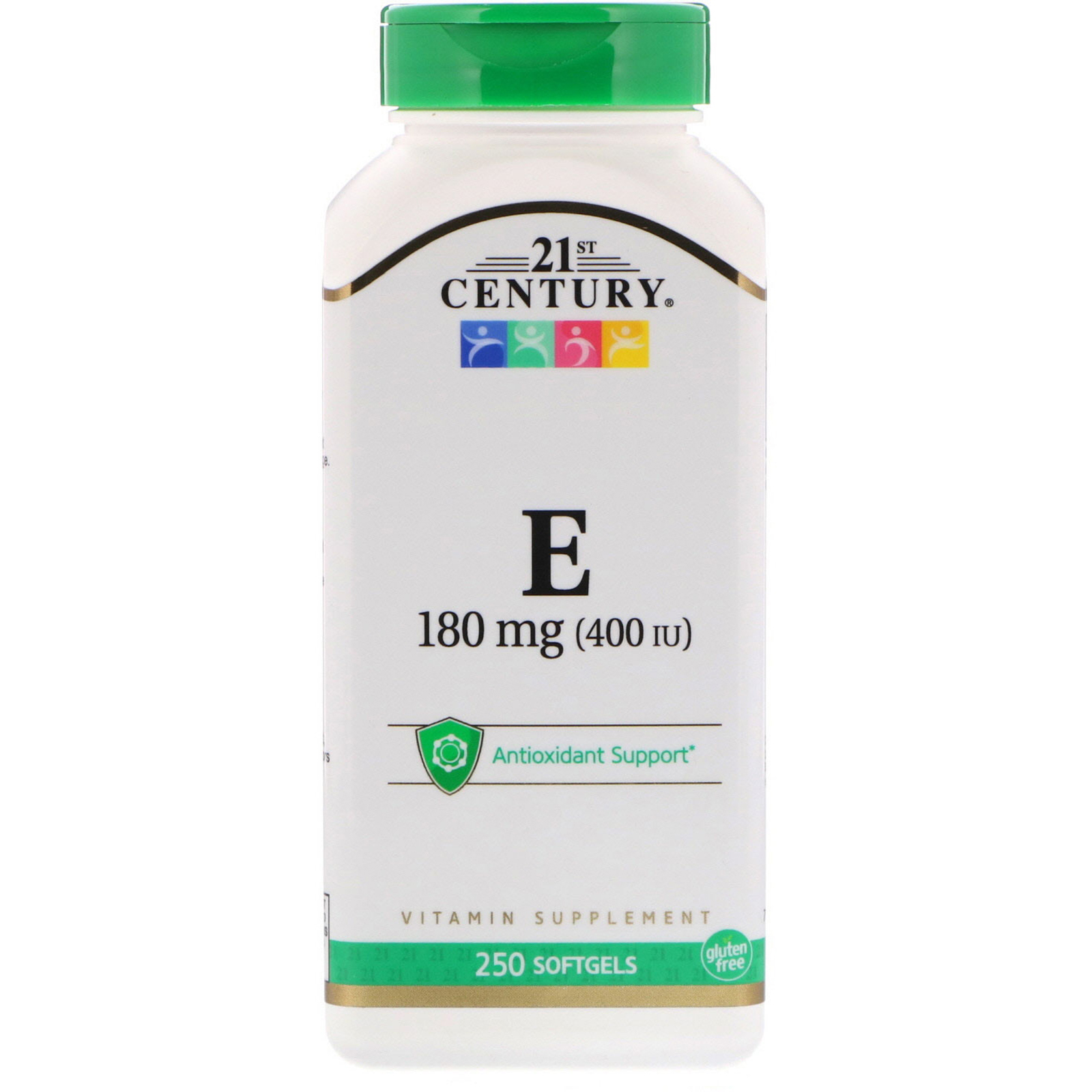 21st Century, Vitamina E, 180 mg (400 UI), 250 Cápsulas Softgel