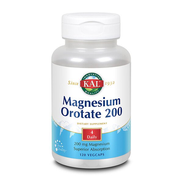 KAL, Orotato de Magnésio, 200mg, 60 cápsulas