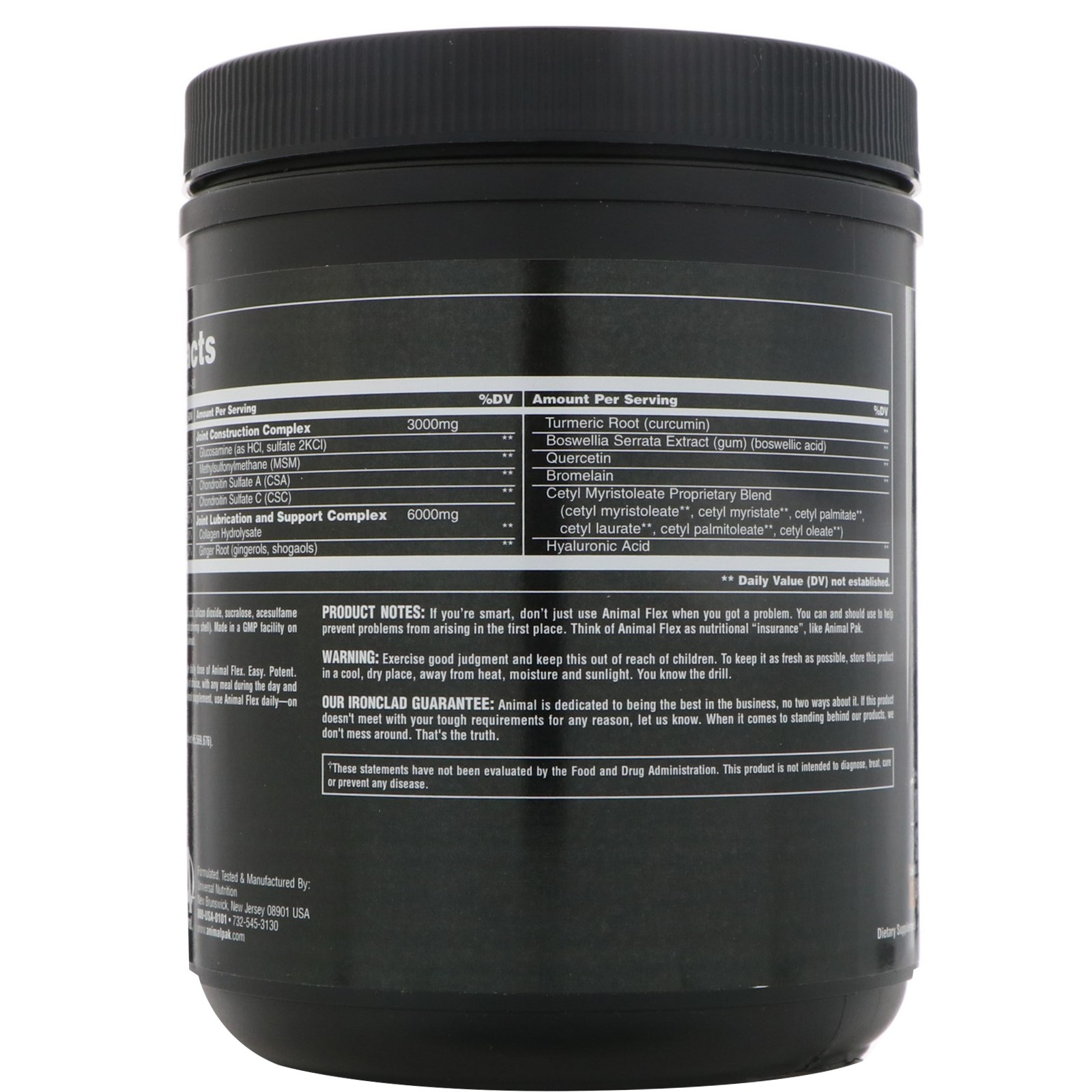 Universal Nutrition, Animal Flex em Pó, Laranja, 381,47 g - Imagem 3