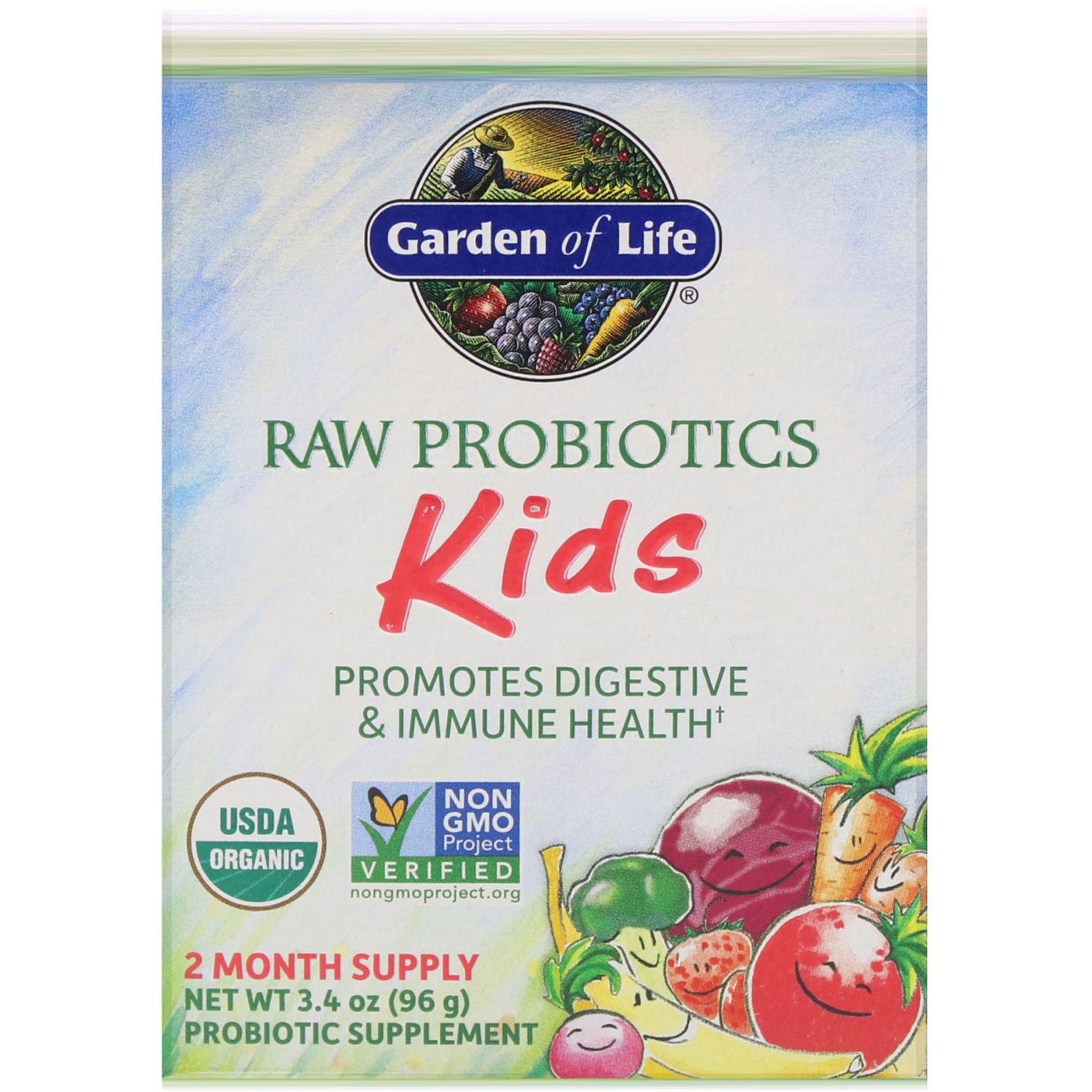 Garden of Life, RAW Probiotics, Crianças, 96 g (3,4 oz)