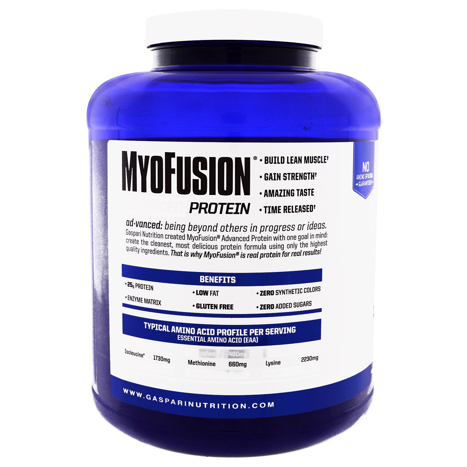 Gaspari Nutrition, MyoFusion, Advanced Protein, Chocolate ao Leite, 4 lbs (1,81 kg) - Imagem 3