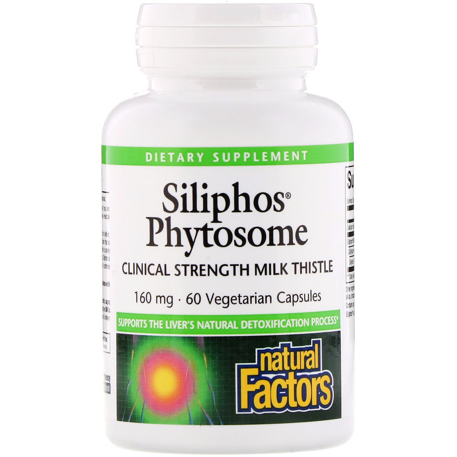 Natural Factors, Fitossomo Siliphos, Cardo-Mariano de Força Clínica, 160 mg, 60 Cápsulas Vegetais