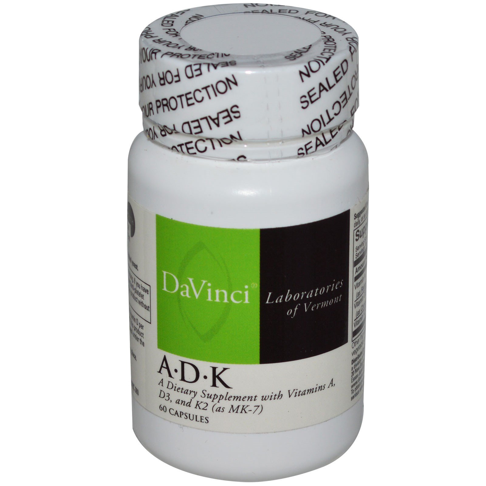 DaVinci Laboratories of Vermont, A•D•K, 60 Cápsulas
