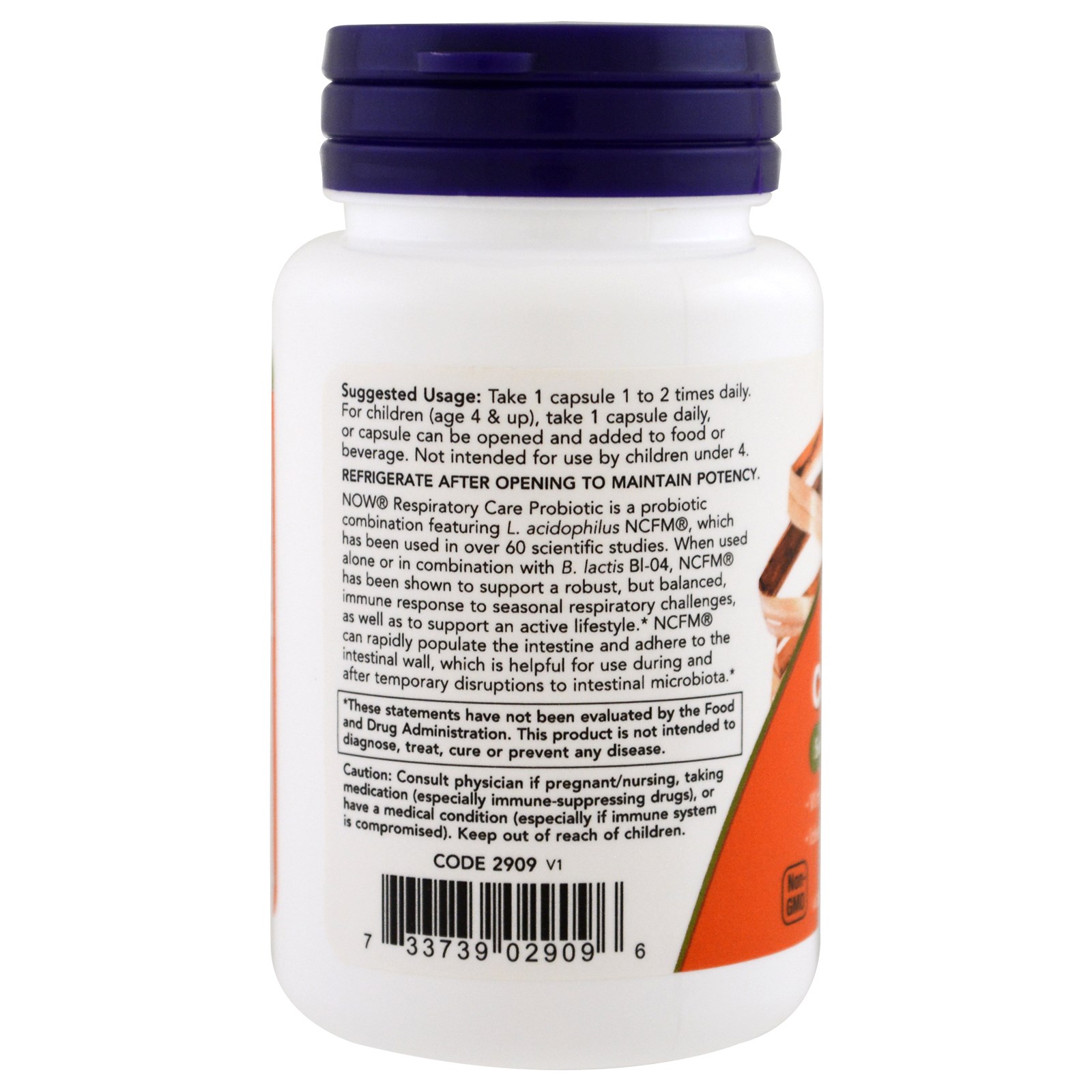 Now Foods, Probiótico Cuidado Respiratório, 60 Cápsulas Vegetarianas - Imagem 3