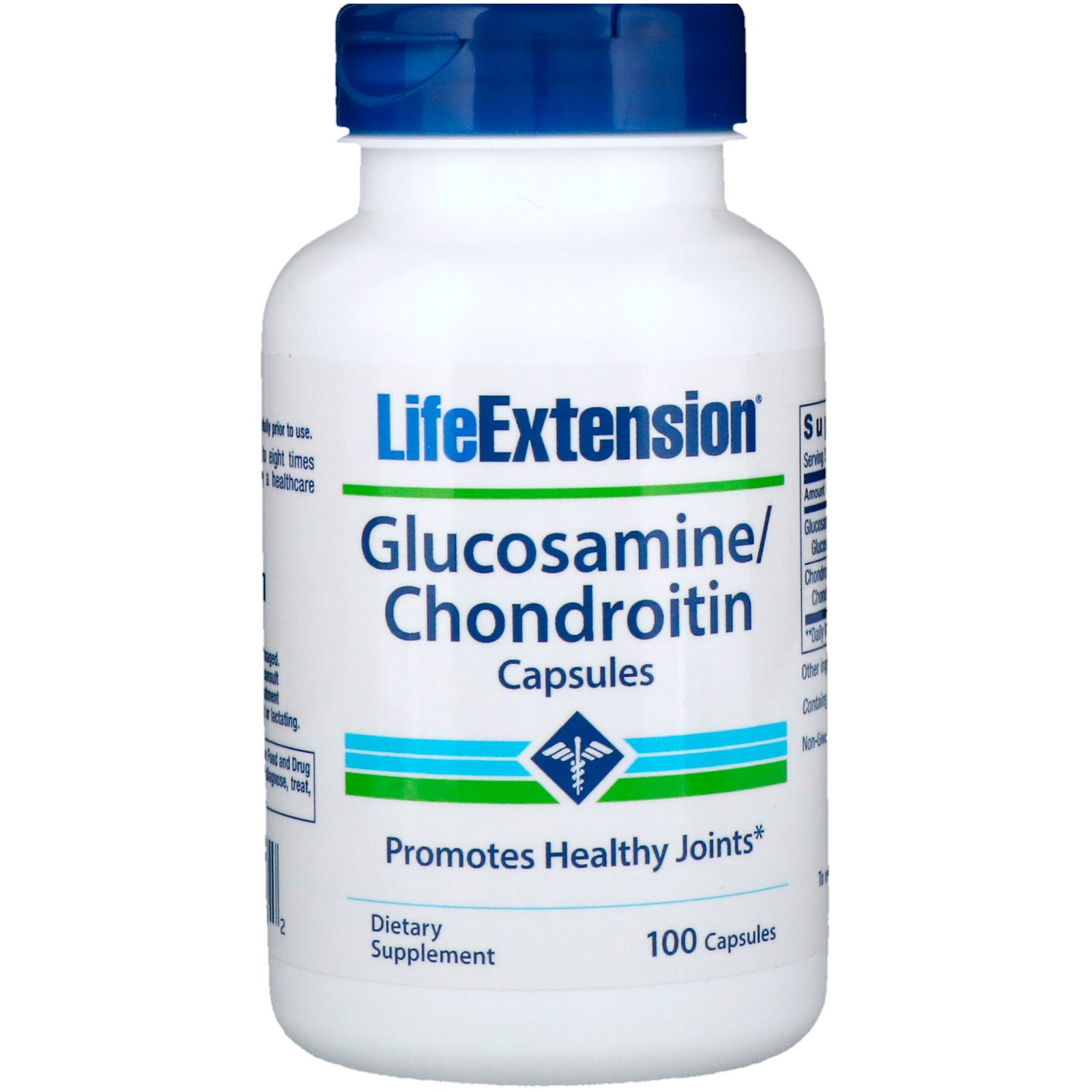 Life Extension, Cápsulas de Glucosamina/Condroitina, 100 Cápsulas