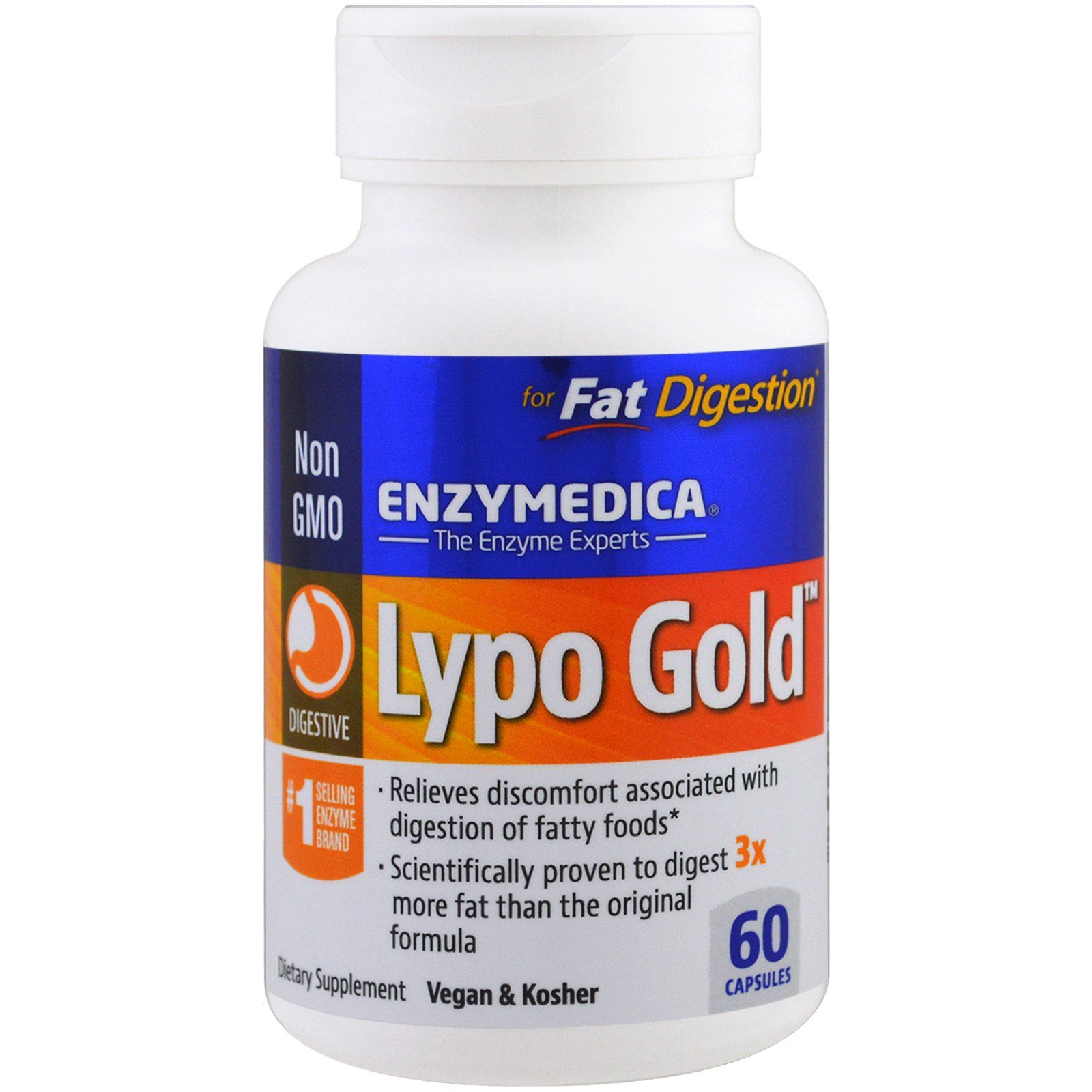 Enzymedica, Lypo Gold, Para Digestão de Gorduras, 60 Cápsulas - Imagem 3