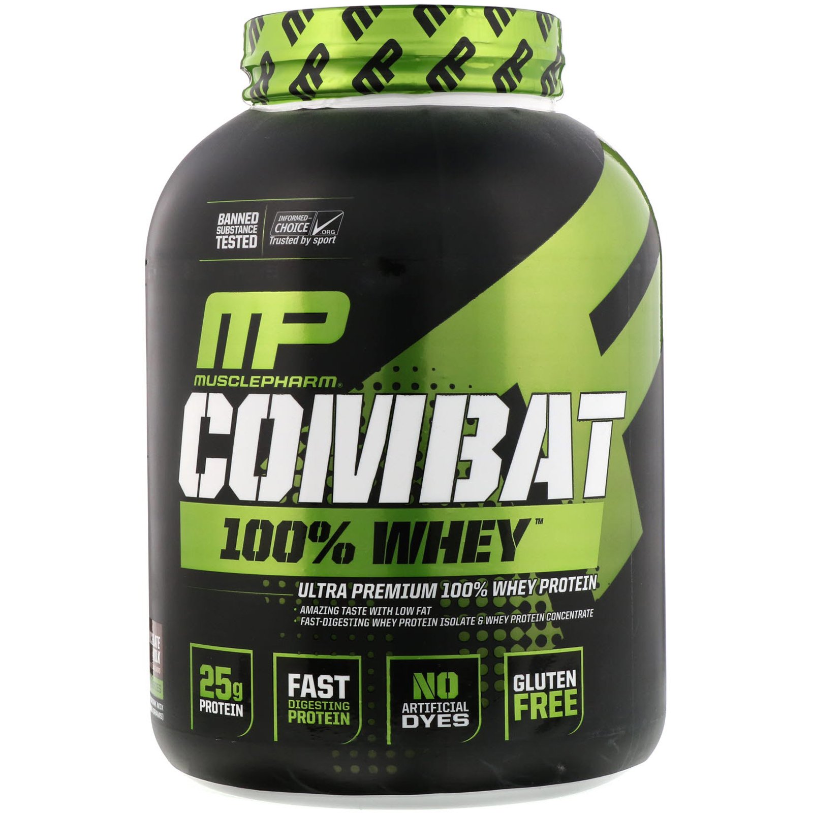 MusclePharm, Combat, 100% Proteína de Soro de Leite, Leite com Chocolate, 5 lbs (2269 g)
