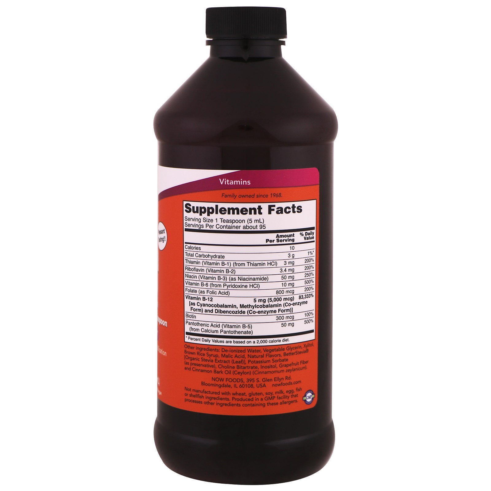 Now Foods, Ultra B-12, 473 ml (16 fl oz) - Imagem 2