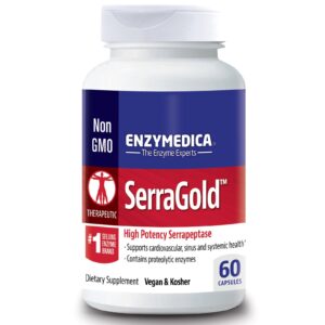 Enzymedica, SerraGold, Serrapeptase de Alta Atividade, 60 Cápsulas