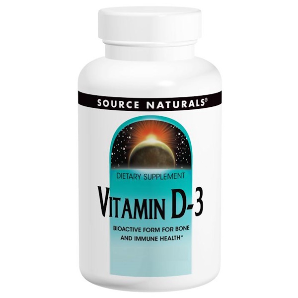 Source Naturals, Vitamina D-3, 2,000 IU, 200 Cápsulas Gelatinosas