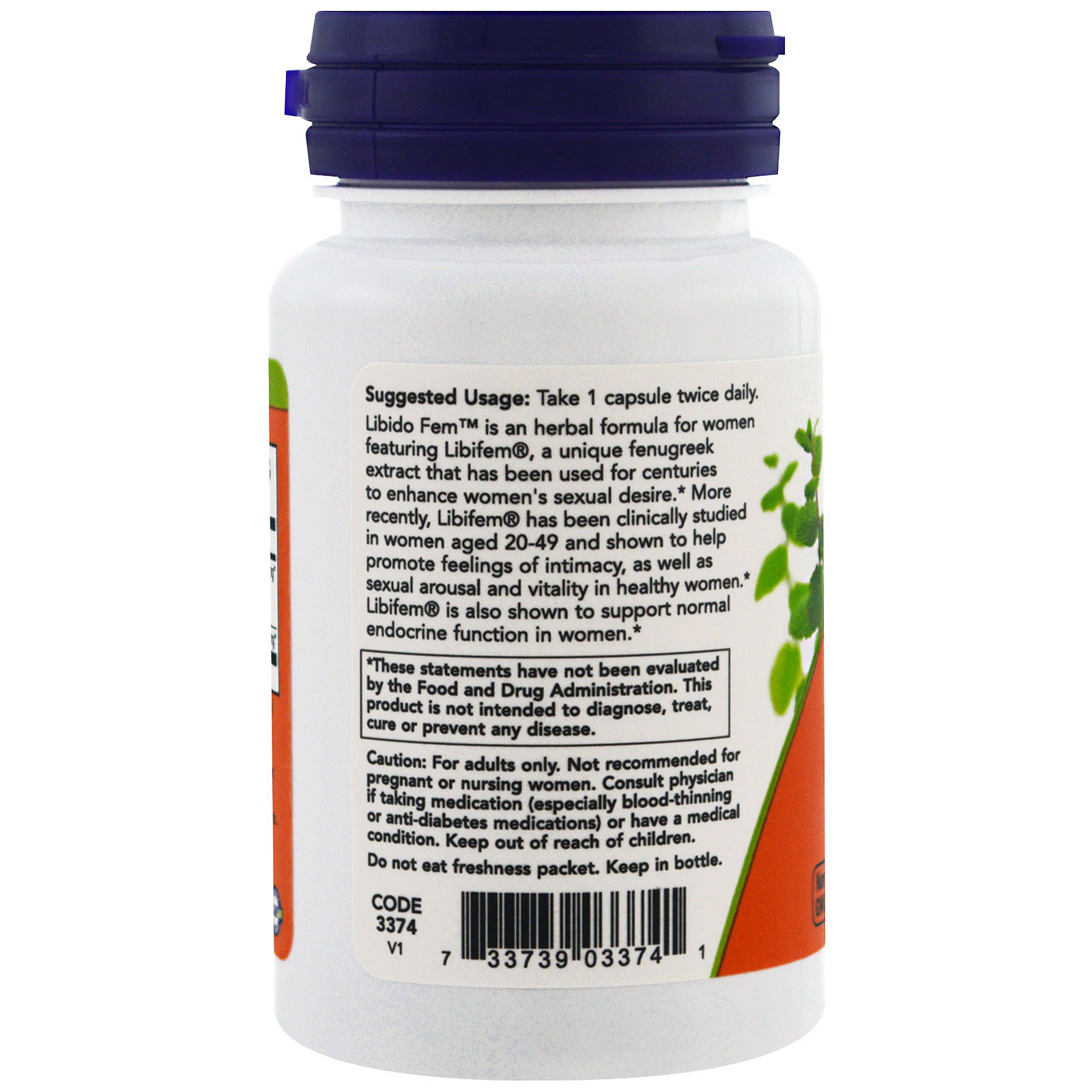 Now Foods, Libido Fem, 60 Cápsulas Vegetais - Imagem 3