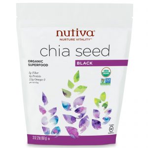 Comprar nutiva, organic chia seed, black, 32 oz (907 g) preço no brasil alimentos & lanches sementes de chia suplemento importado loja 79 online promoção -