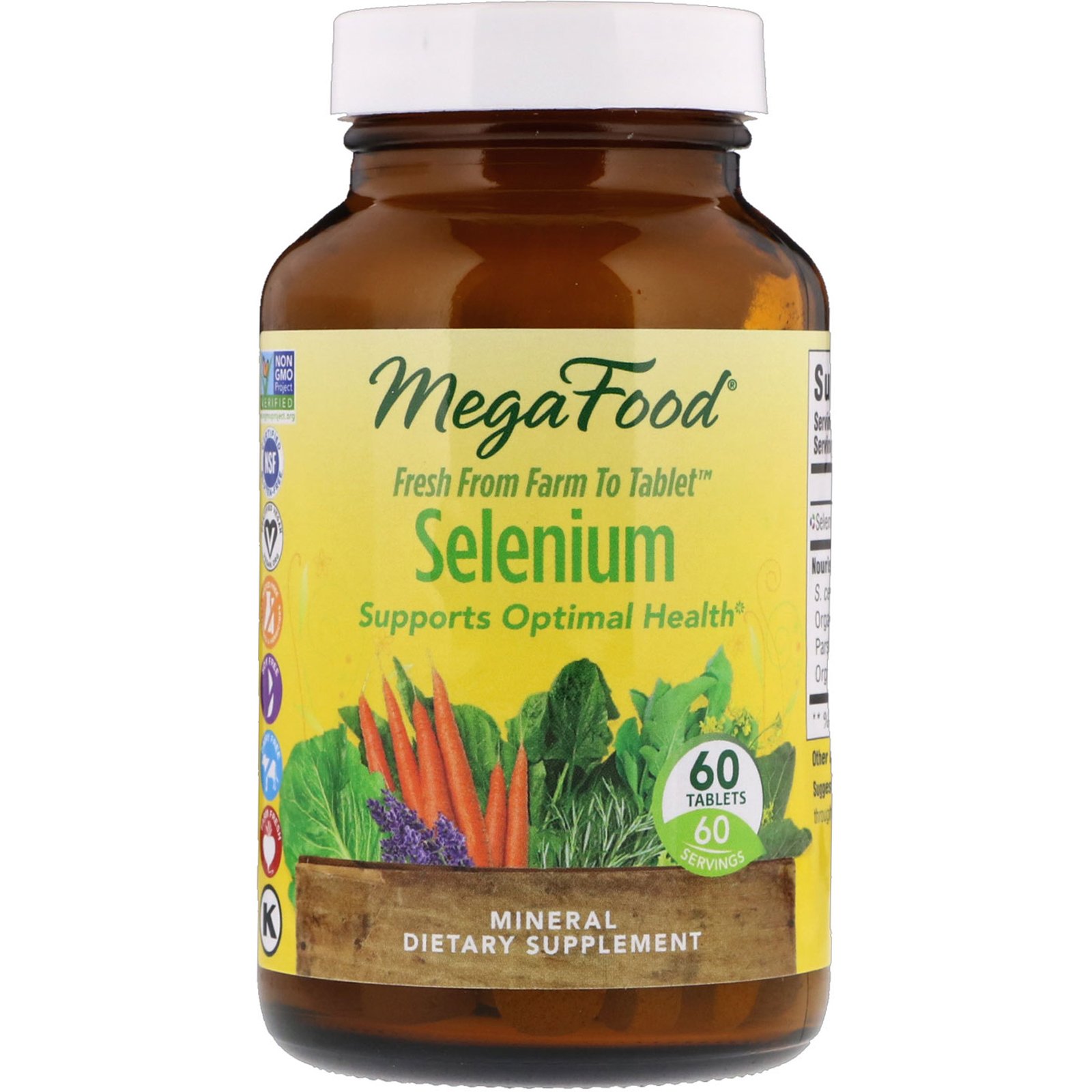MegaFood, DailyFoods, Selênio, 60 Comprimidos